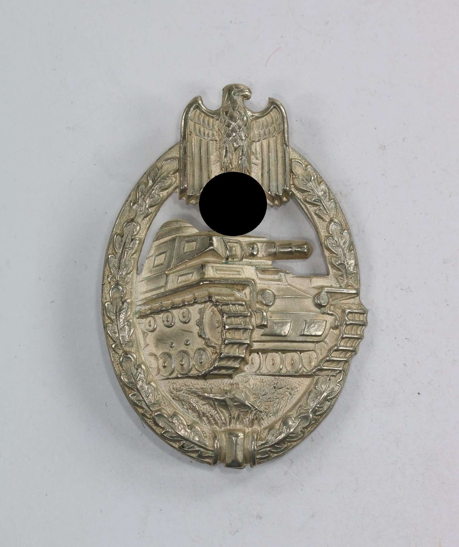 Panzerkampfabzeichen in Silber, Juncker, Neusilber, "Porsche Variante" – Bild 1
