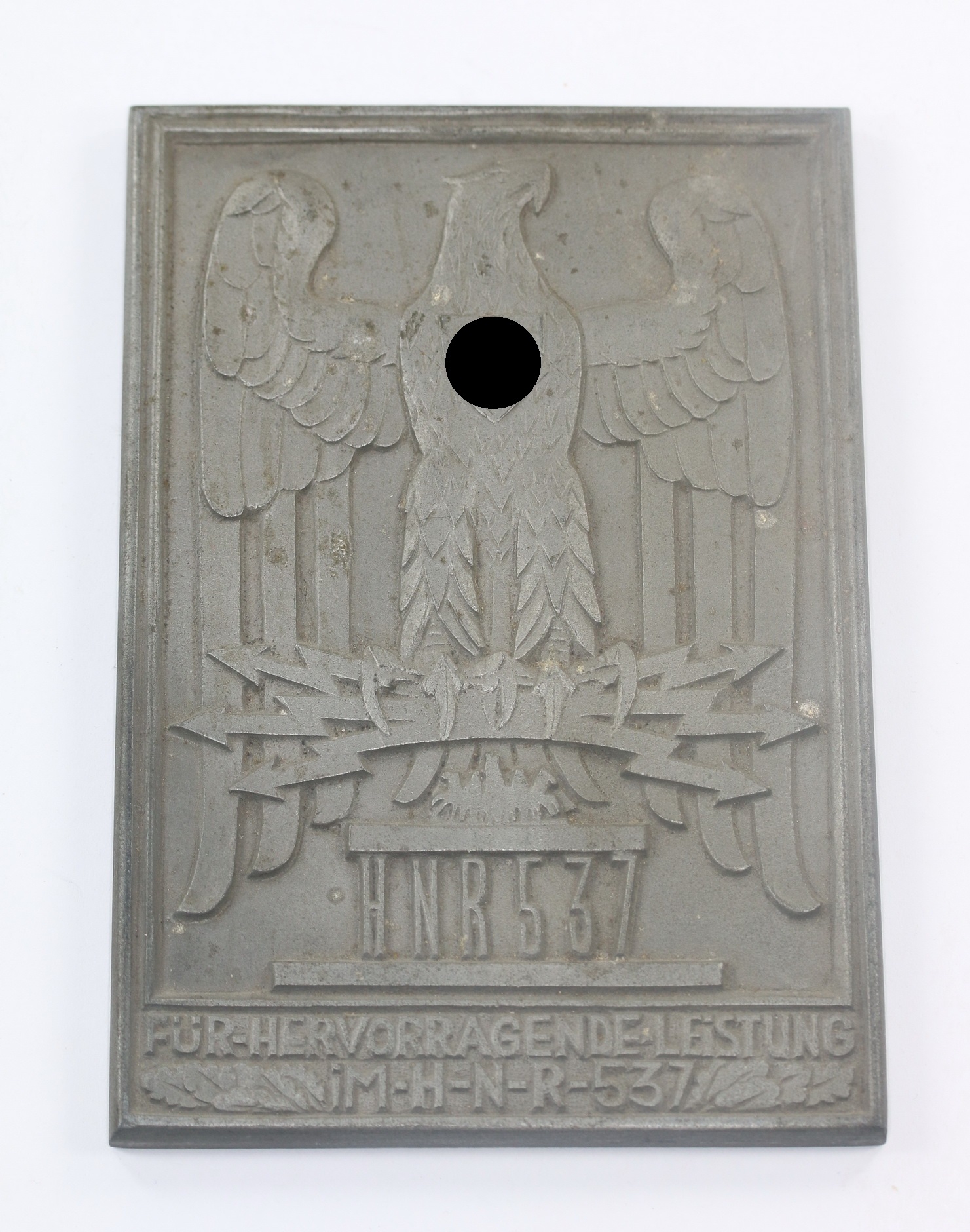 Plakette - Für hervorragende Leistungen im HNR 537 (Heeres Nachrichten Regiment 537) – Bild 1