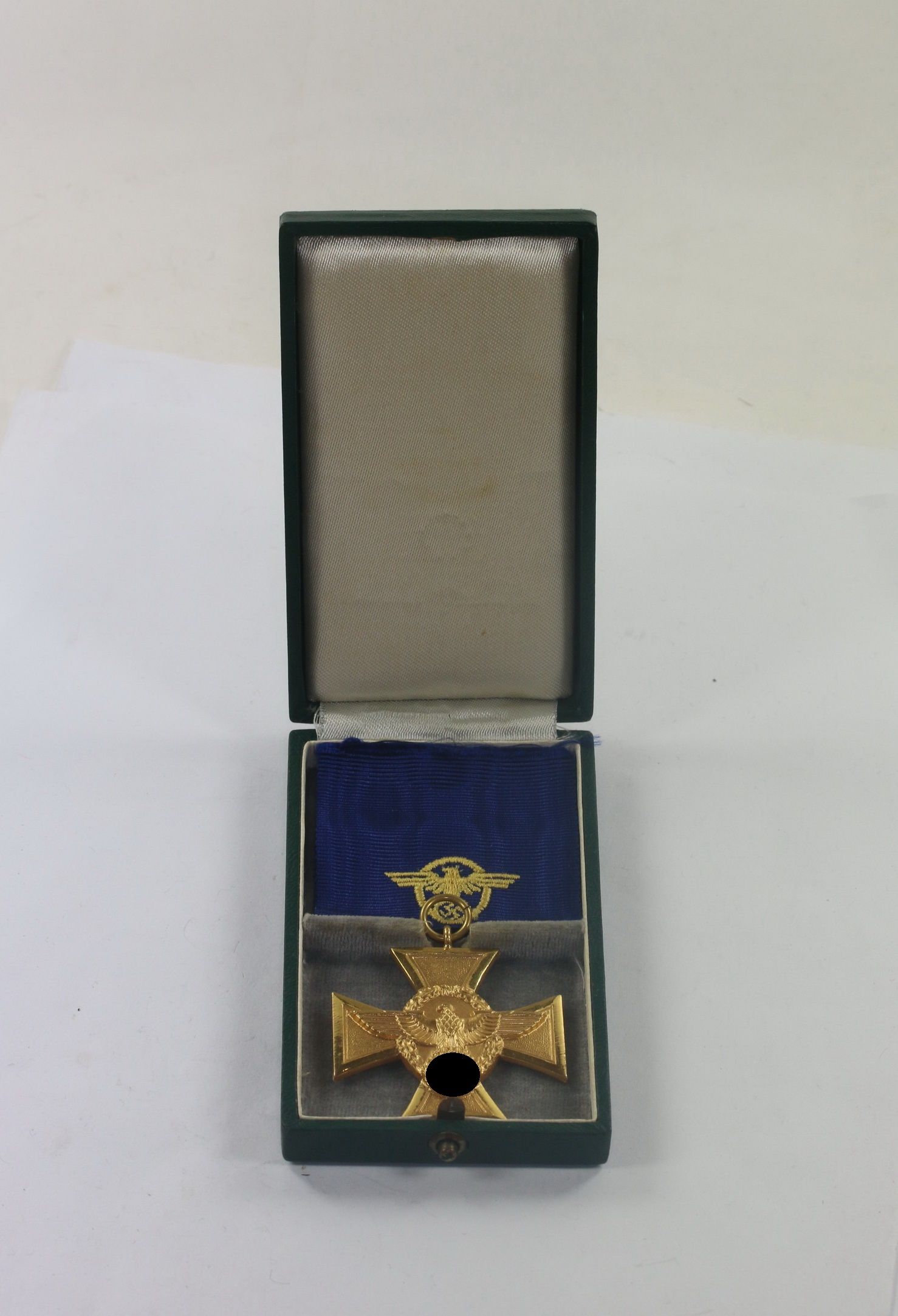 polizei_dienstauszeichnung_in_gold_25_jahre_im_etui_1 Polizei Dienstauszeichnung in Gold (25 Jahre), im Etui, 1. Form – Bild 1