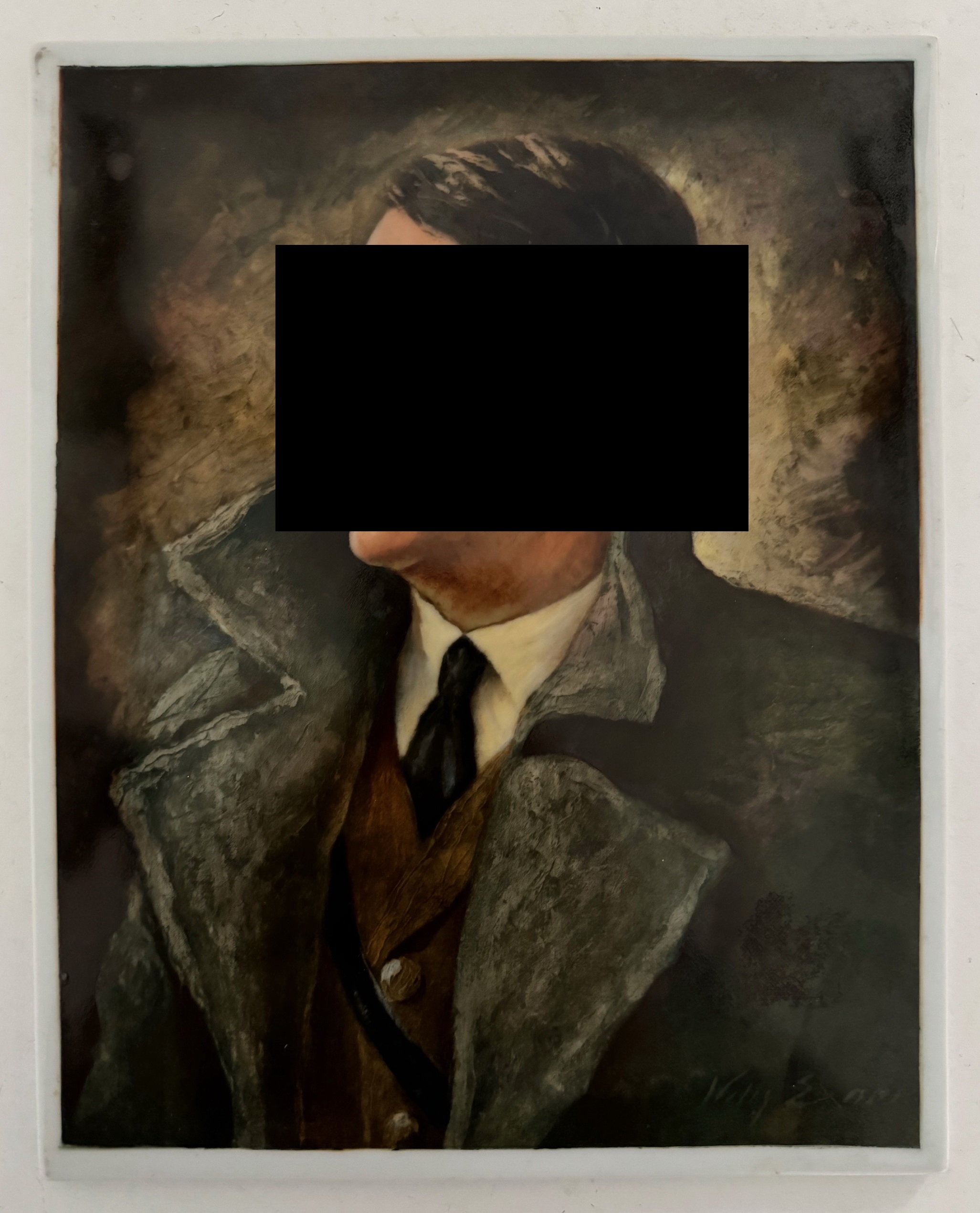 Porzellan Kachel, Manufaktur Rosenthal Der Führer von Willy Exner – Bild 1