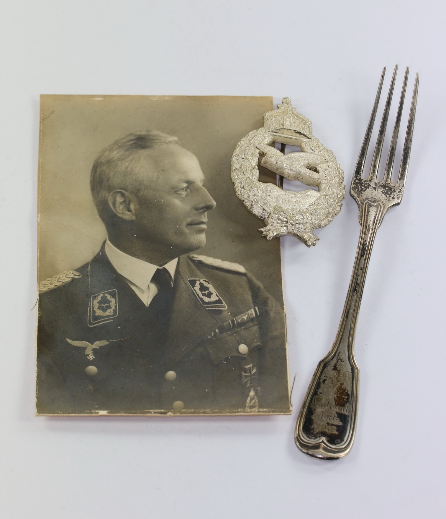 Preußen, Fliegererinnerungsabzeichen, mit Trägerfoto, Major Nette – Bild 1