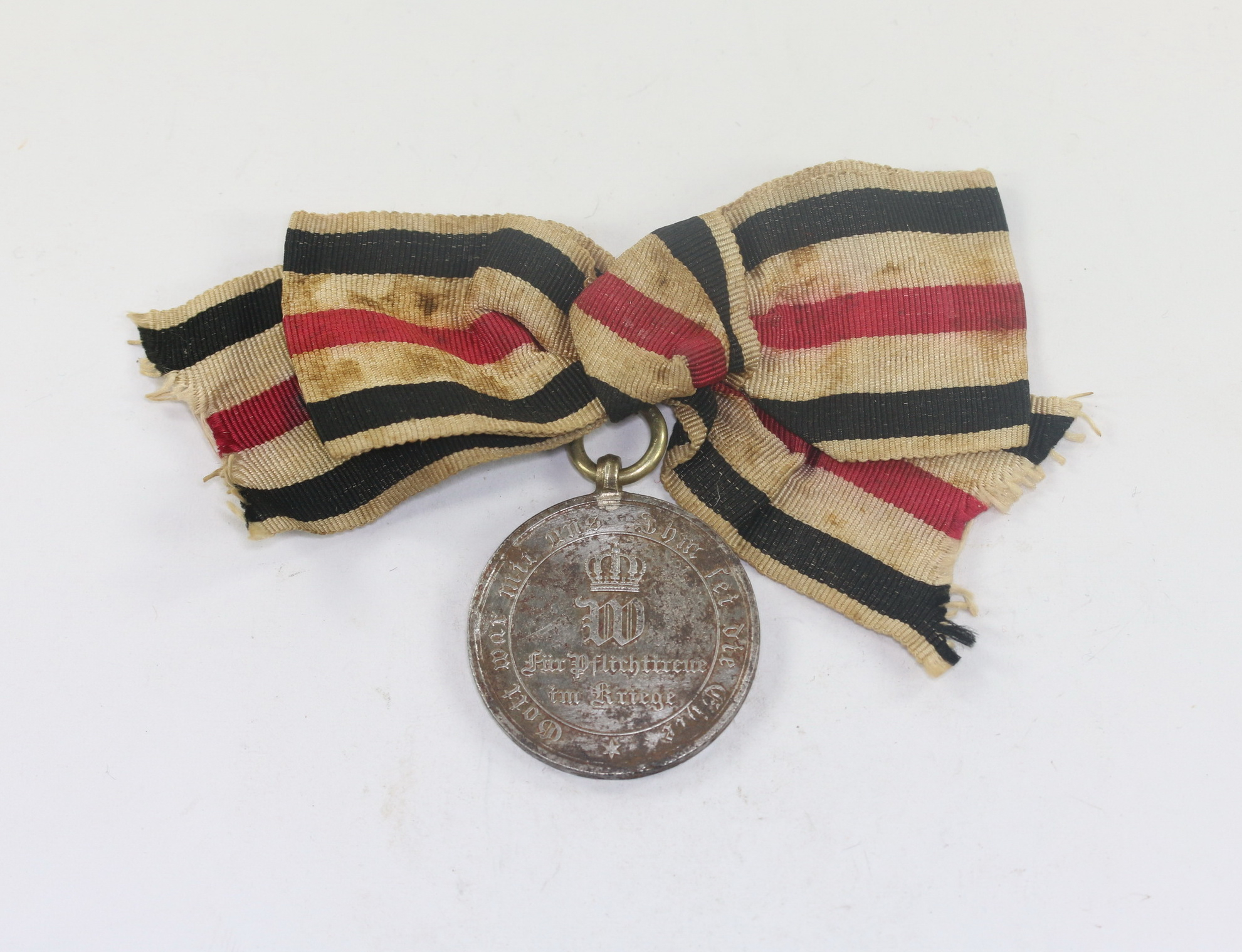  Preußen, Kriegsdenkmünze 1870-1871 für Nichtkämpfer, an Schleife – Bild 1