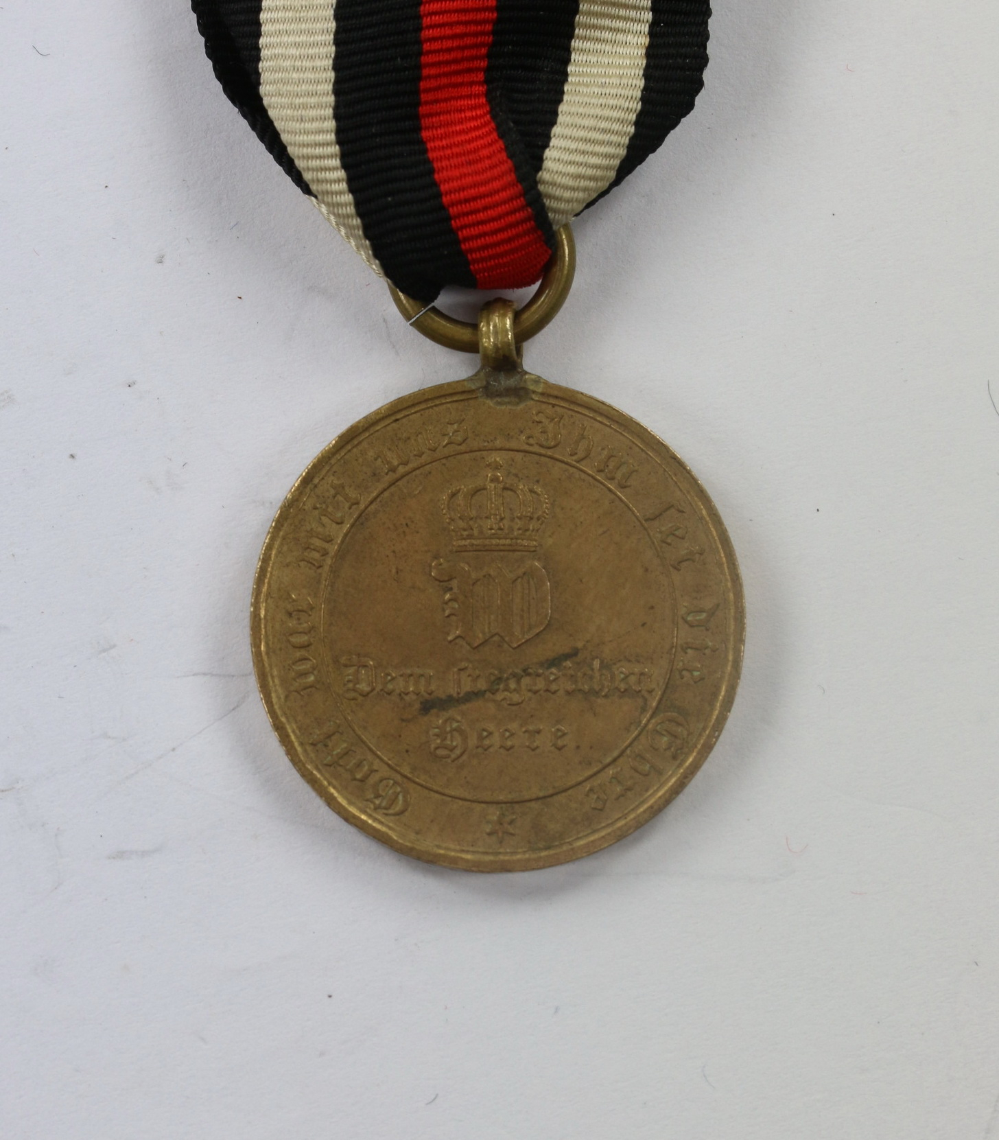 Preußen, Kriegsdenkmünze für Kämpfer 1870, Ranschrift AUS EROBERTEM GESCHUETZ – Bild 1