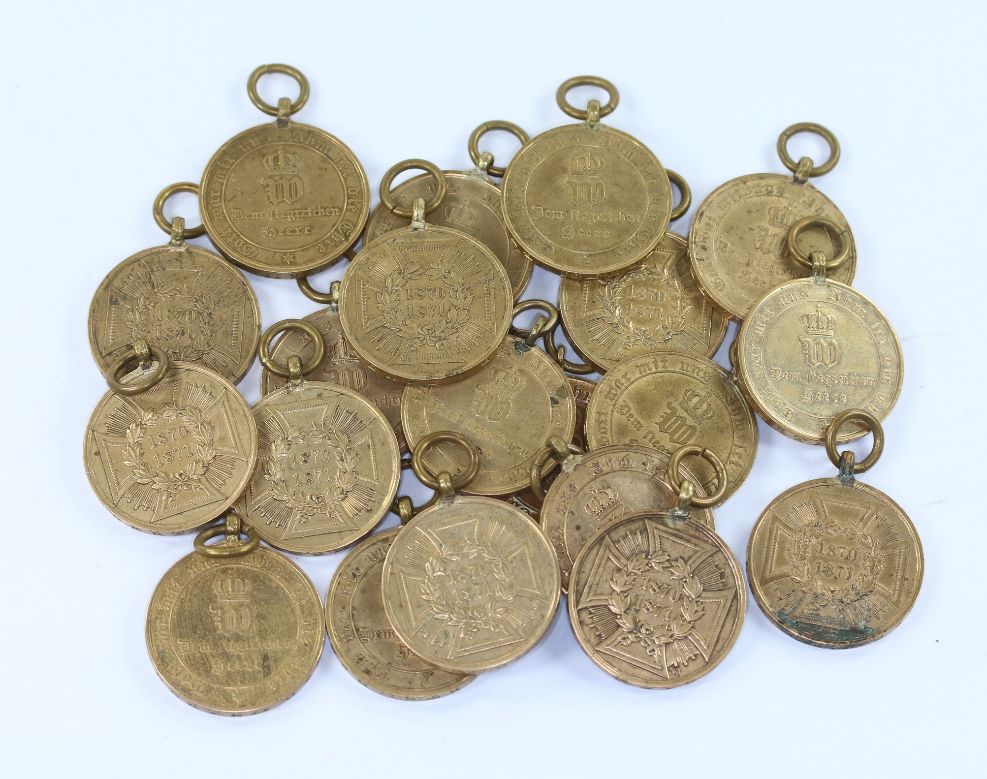 preu_en_kriegsdenkm_nze_f_r_k_mpfer_1870_ranschrift_hortfund_1_ Preußen, Kriegsdenkmünze für Kämpfer 1870, Ranschrift, Hortfund (!) – Bild 1