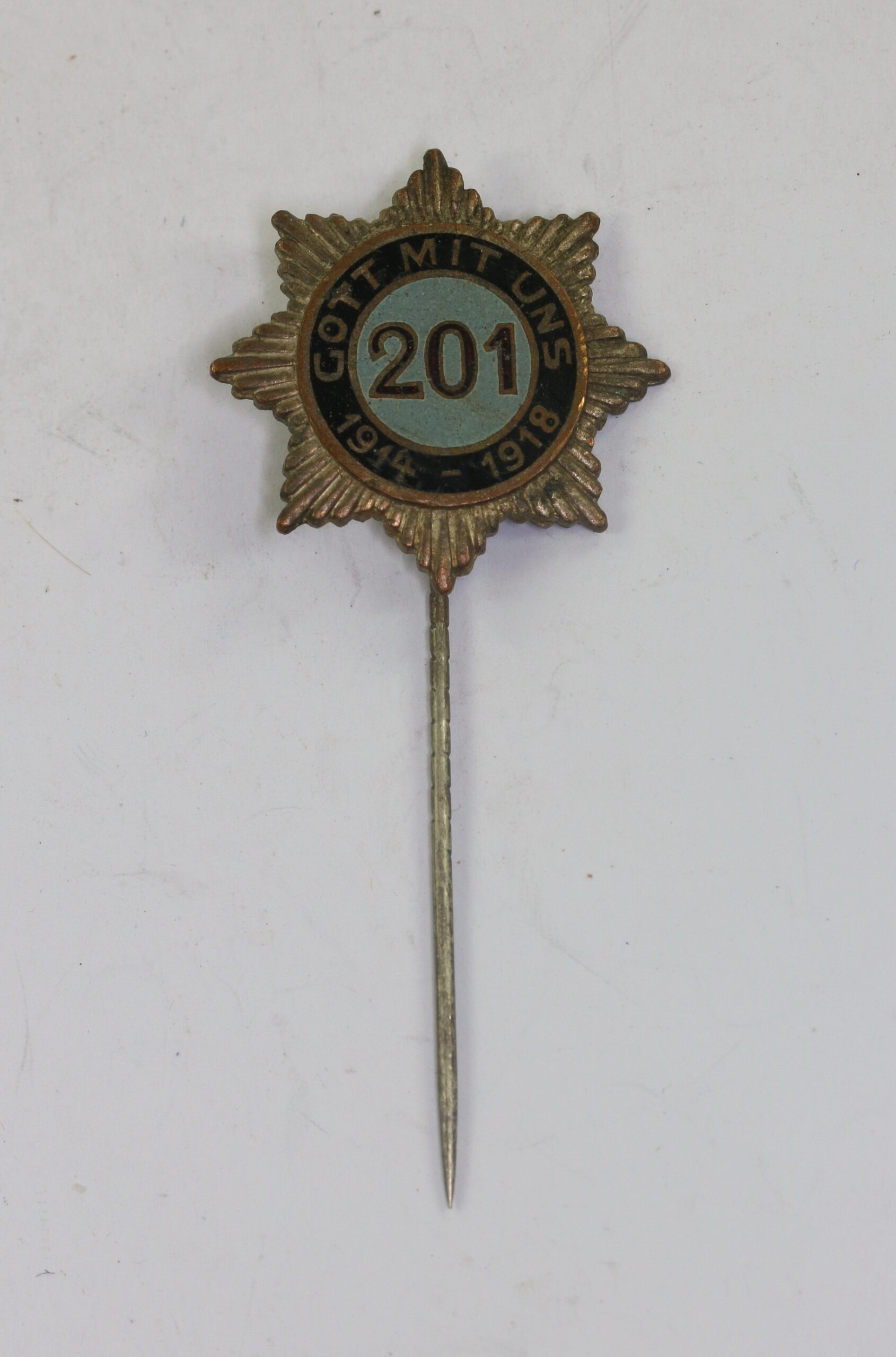 preu_en_mitgliedsabzeichen_der_ehemaligen_angeh_rigen_im_reserveinfanterieregiment_nr Preußen, Mitgliedsabzeichen der ehemaligen Angehörigen im Reserve-Infanterie-Regiment Nr. 201, Gott mit Uns 1914 - 1918, Hst. L. Chr. lauer Berlin S.W. Ritterstr. 56 – Bild 1