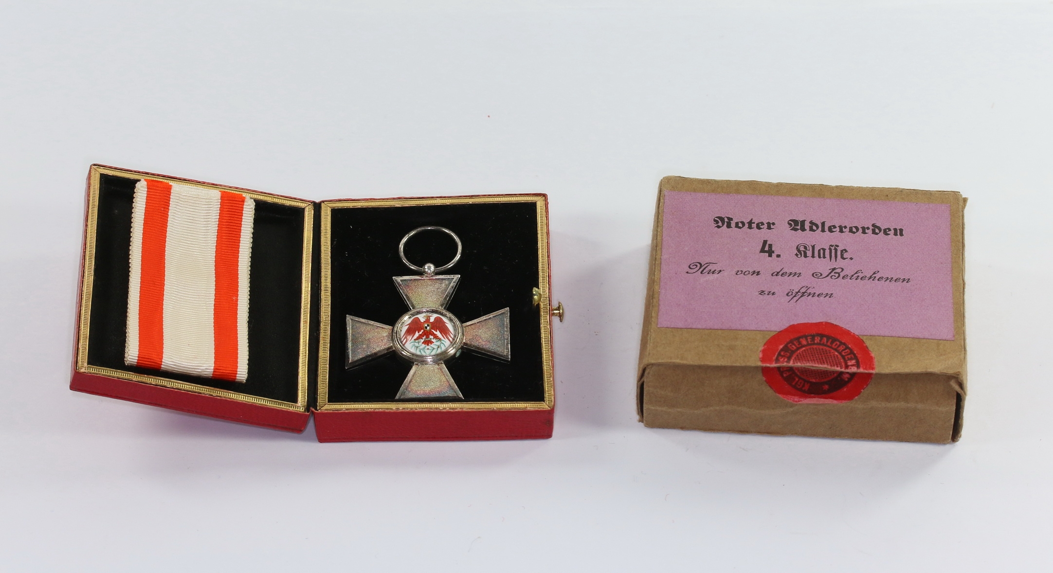 preu_en_roter_adler_orden_4 Preußen, Roter Adler Orden 4. Klass, Hst. N, im Etui und Umkarton – Bild 1