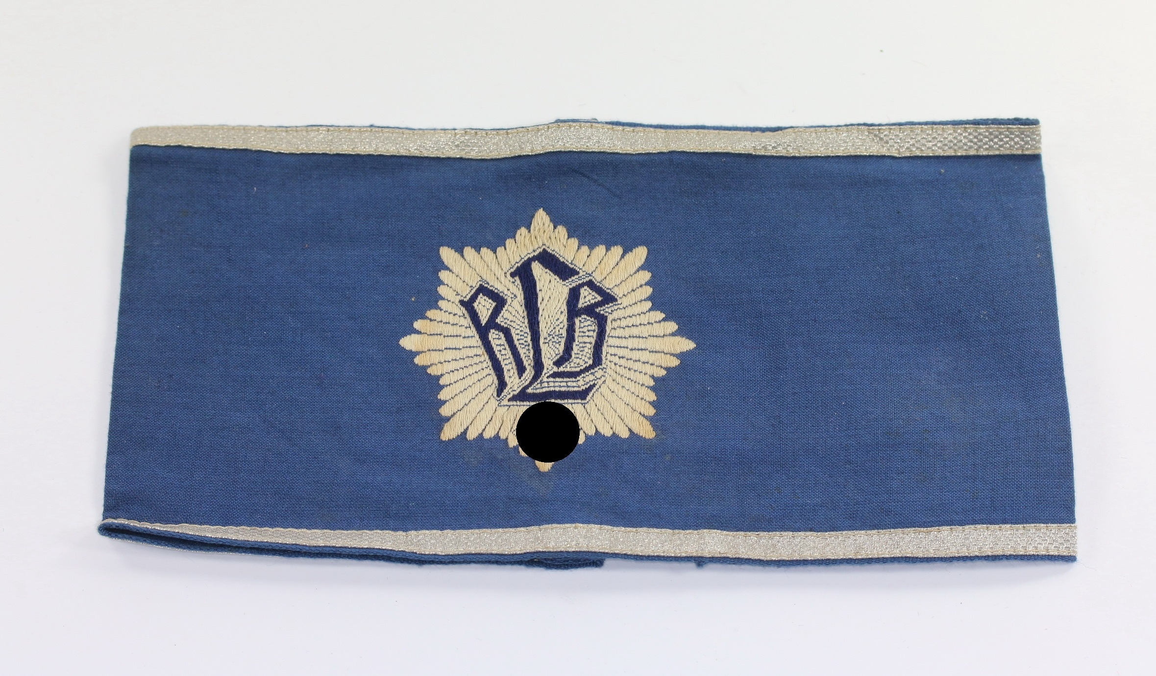 Reichsluftschutzbund (RLB), Armbinde für Führer 1. Modell, Hst. ERHA - Wuppertal – Bild 1