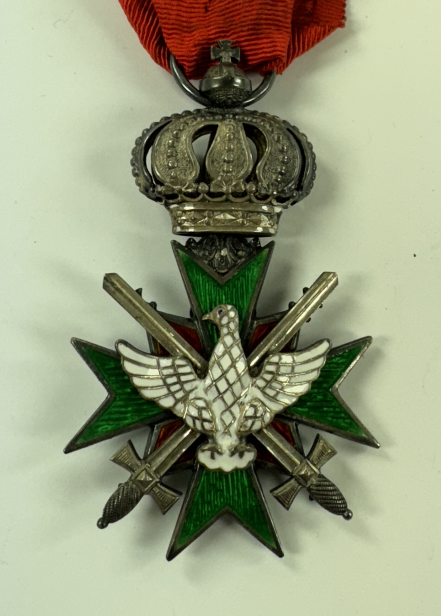 Sachsen-Weimar, Hausorden der Wachsamkeit oder vom Weißen Falken, Ritterkreuz II. Abteilung mit Schwertern – Bild 1