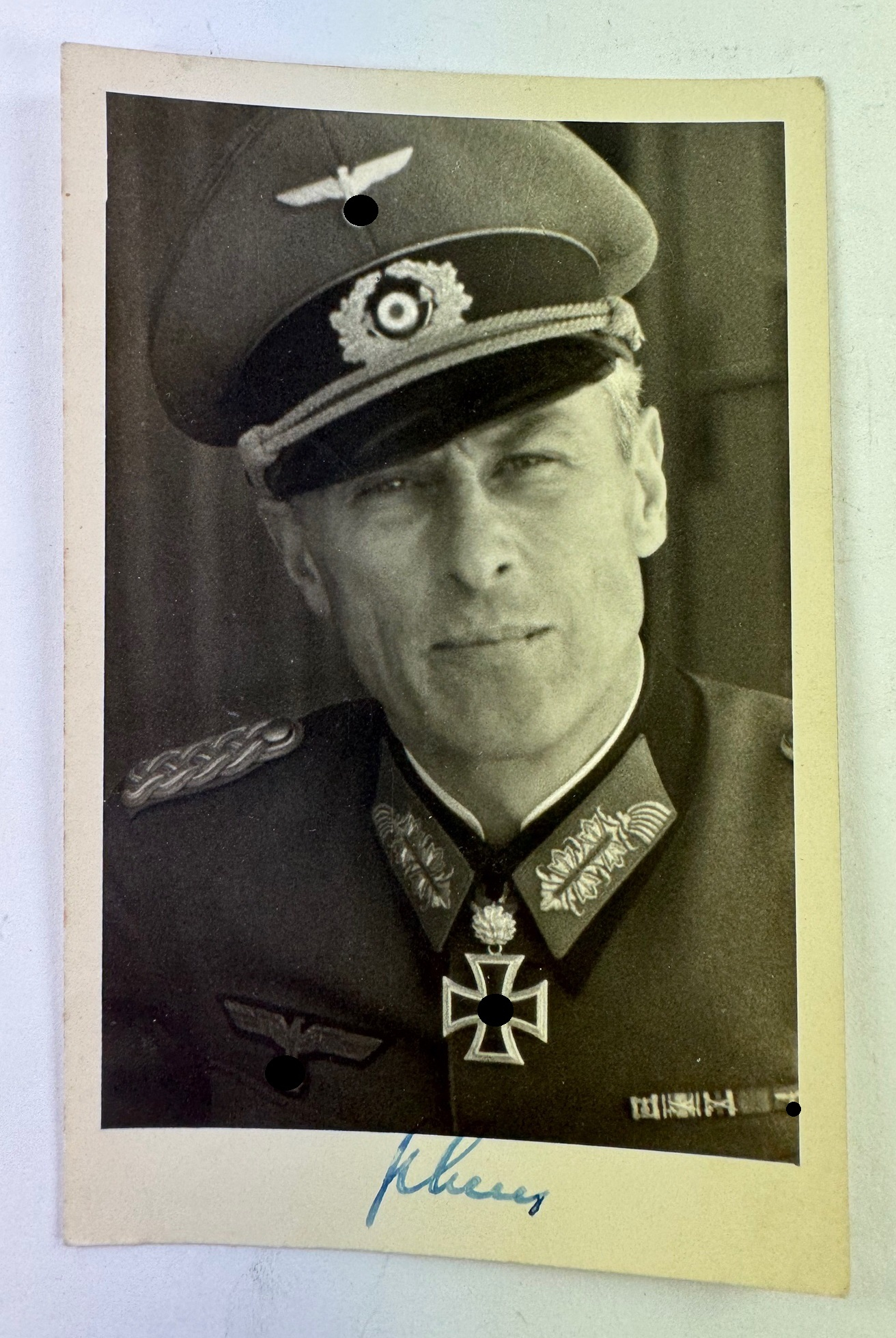 Siegniertes Portraitfoto Generalleutnant Theodor Scherer - Der Sieger von Cholm – Bild 1