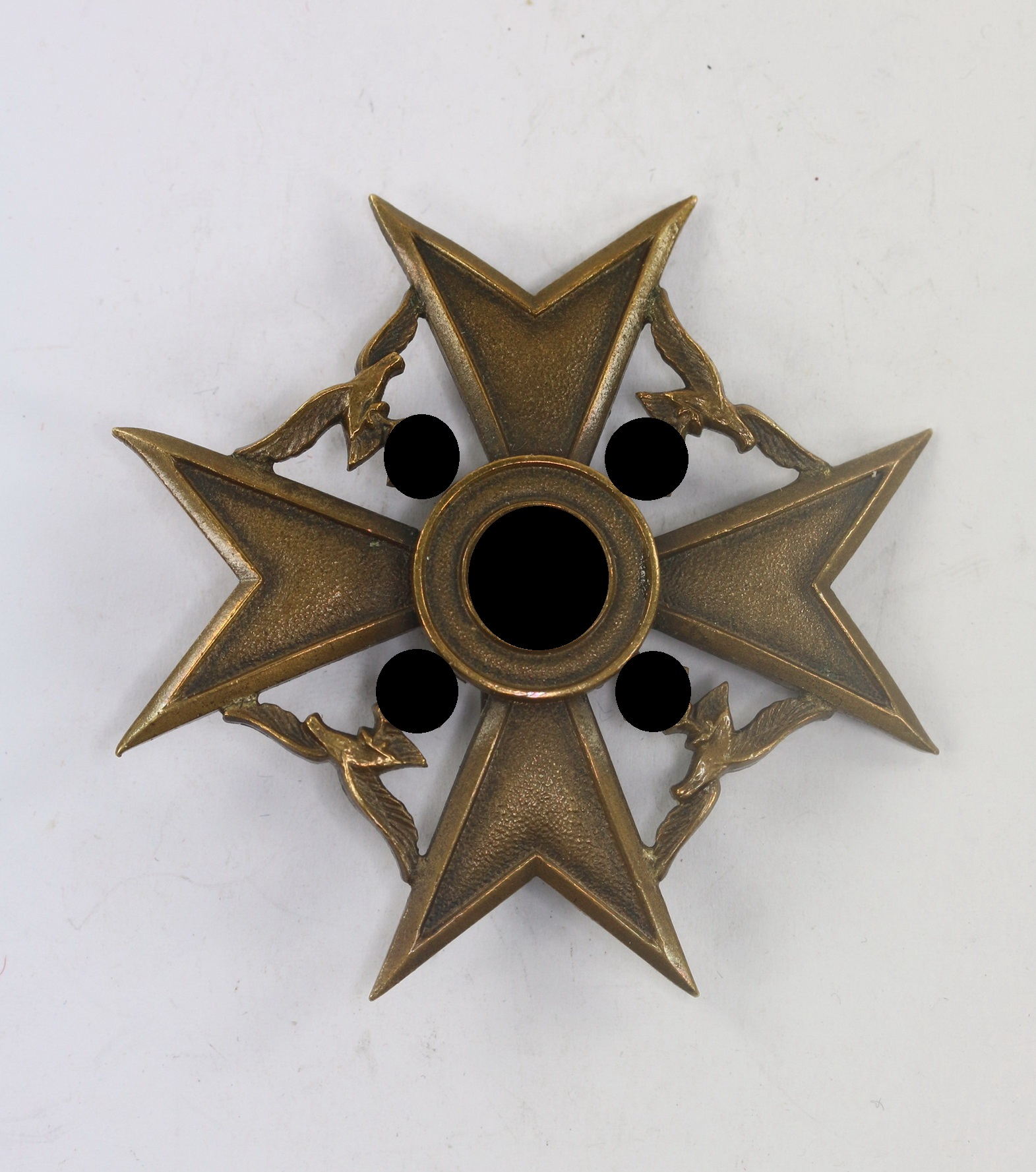 Spanienkreuz in Bronze (ohne Schwerter), Hst. L/11 (Wilhelm Deumer, Lüdenscheid) – Bild 1