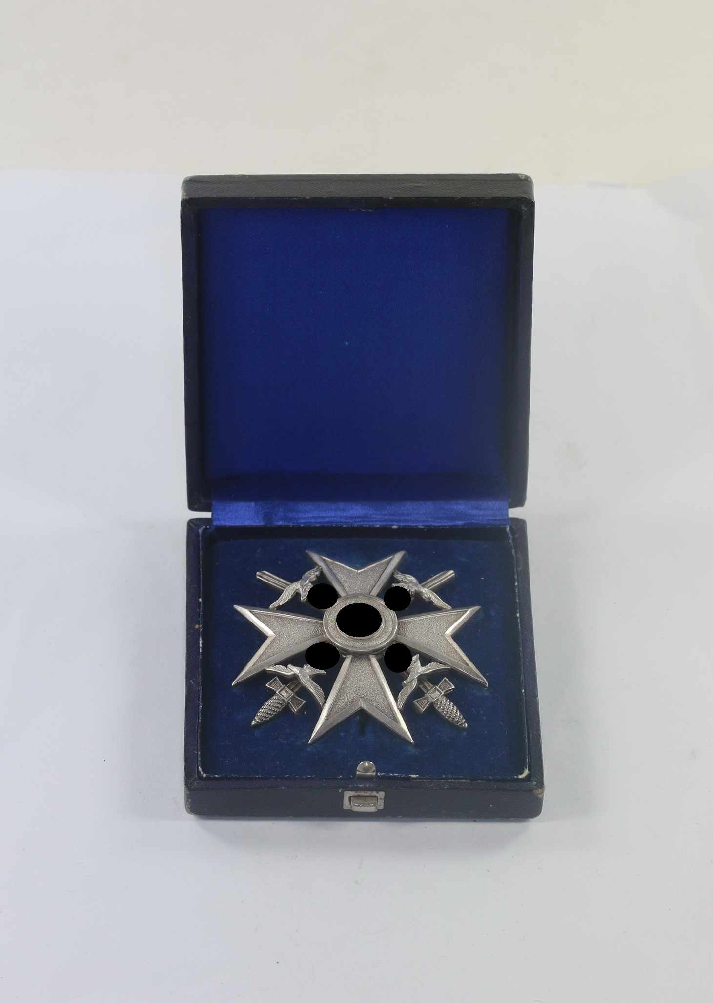 Spanienkreuz in Silber mit Schwertern, Hst. CEJ 900, im Etui – Bild 1