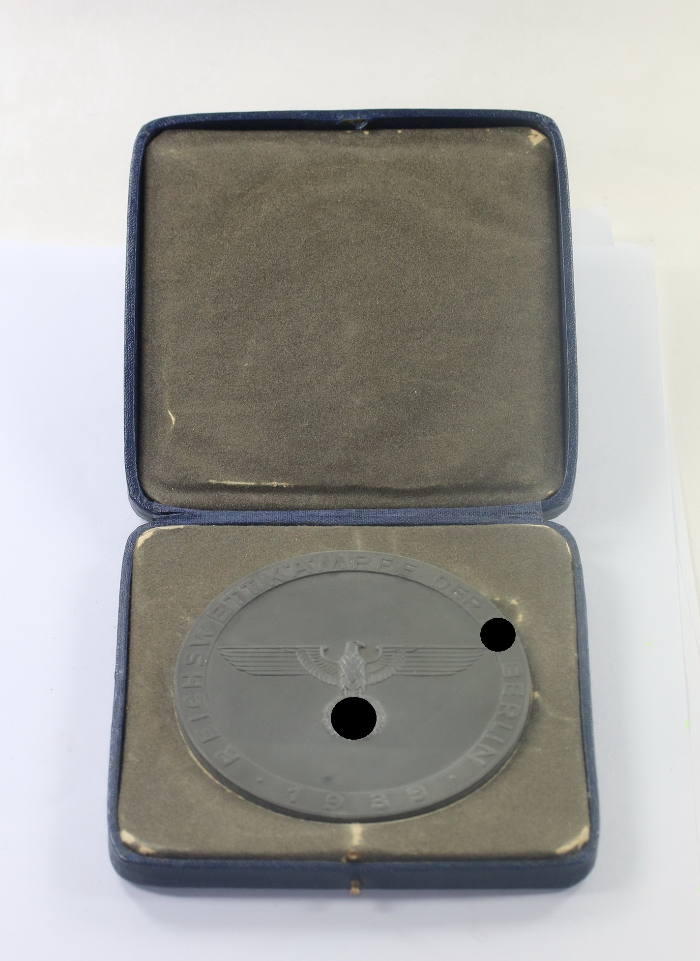 Sturm Abteilung (SA), Große Siegerplakette - Reichswettkämpfe der SA Berlin 1939 - Dritter Preis, im Etui – Bild 1