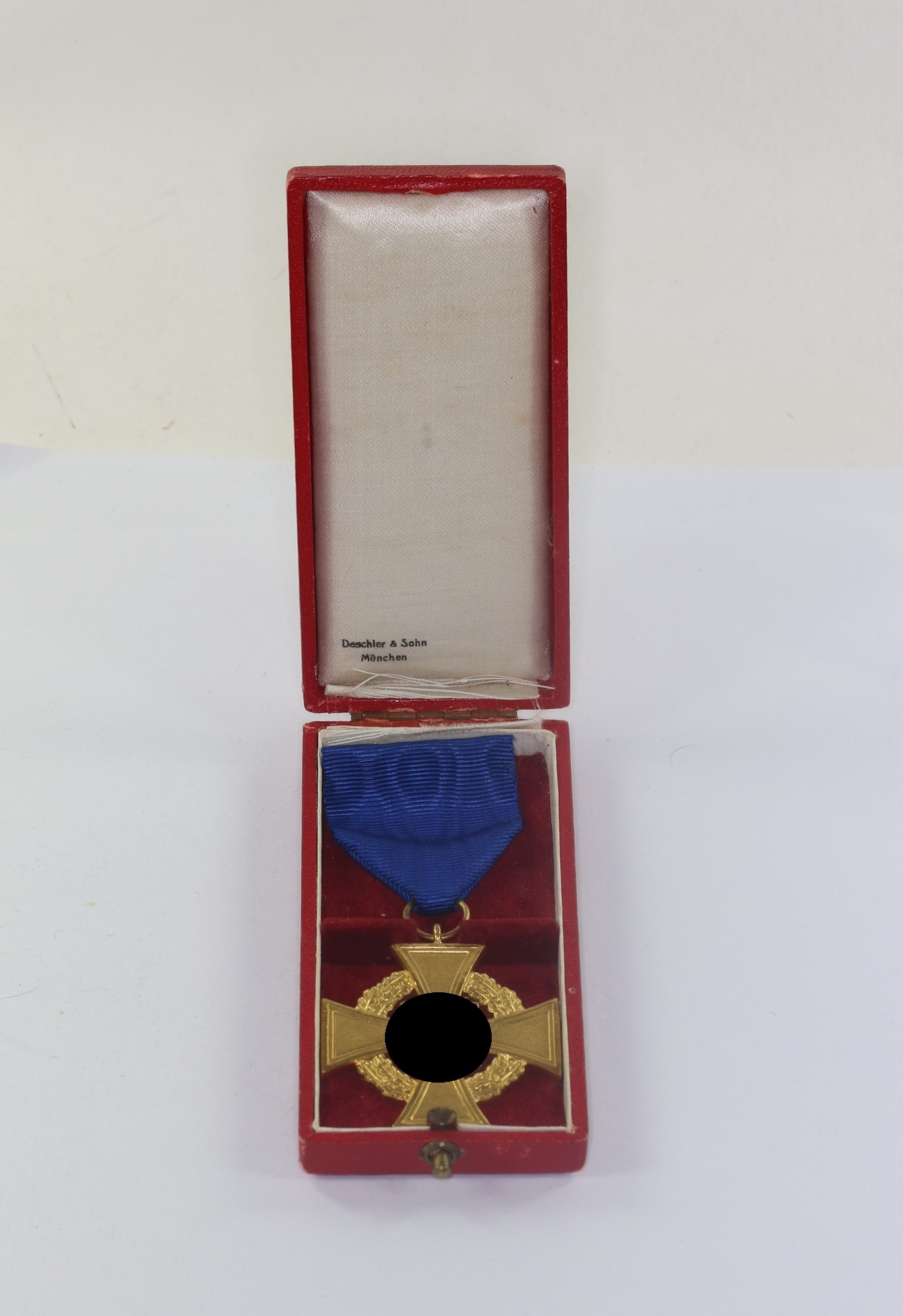  Treudienstehrenzeichen in Gold (40 Jahre), im Etui, Deschler & Sohn München – Bild 1