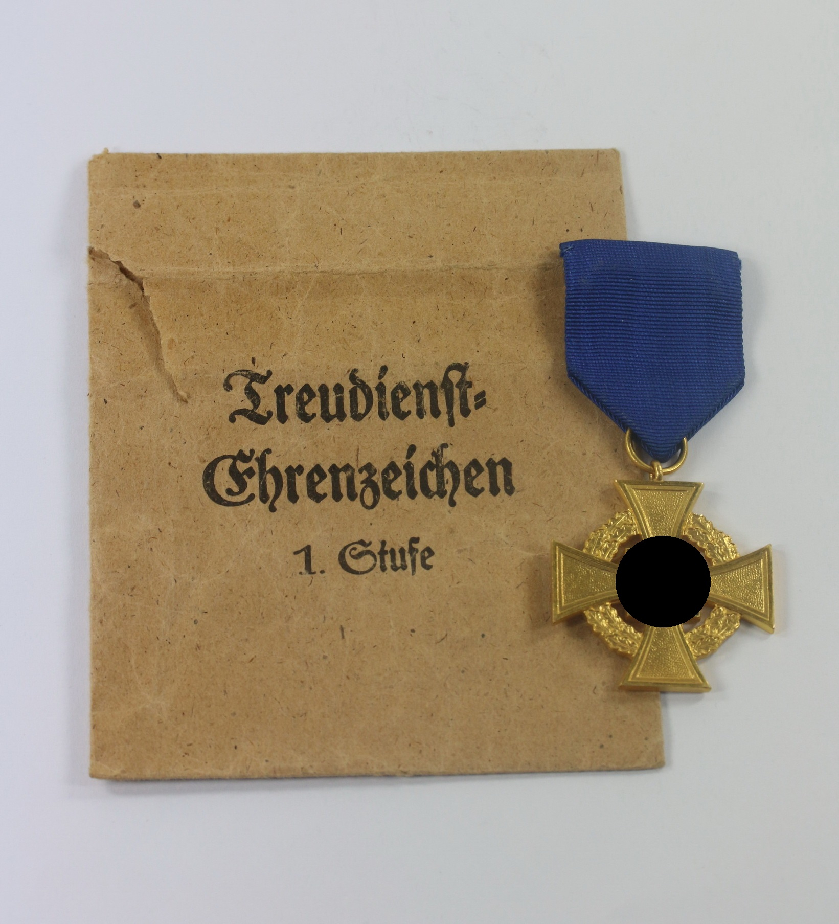  Treudienstehrenzeichen in Gold (40 Jahre), in Verleihungstüte Deschler & Sohn München9 – Bild 1