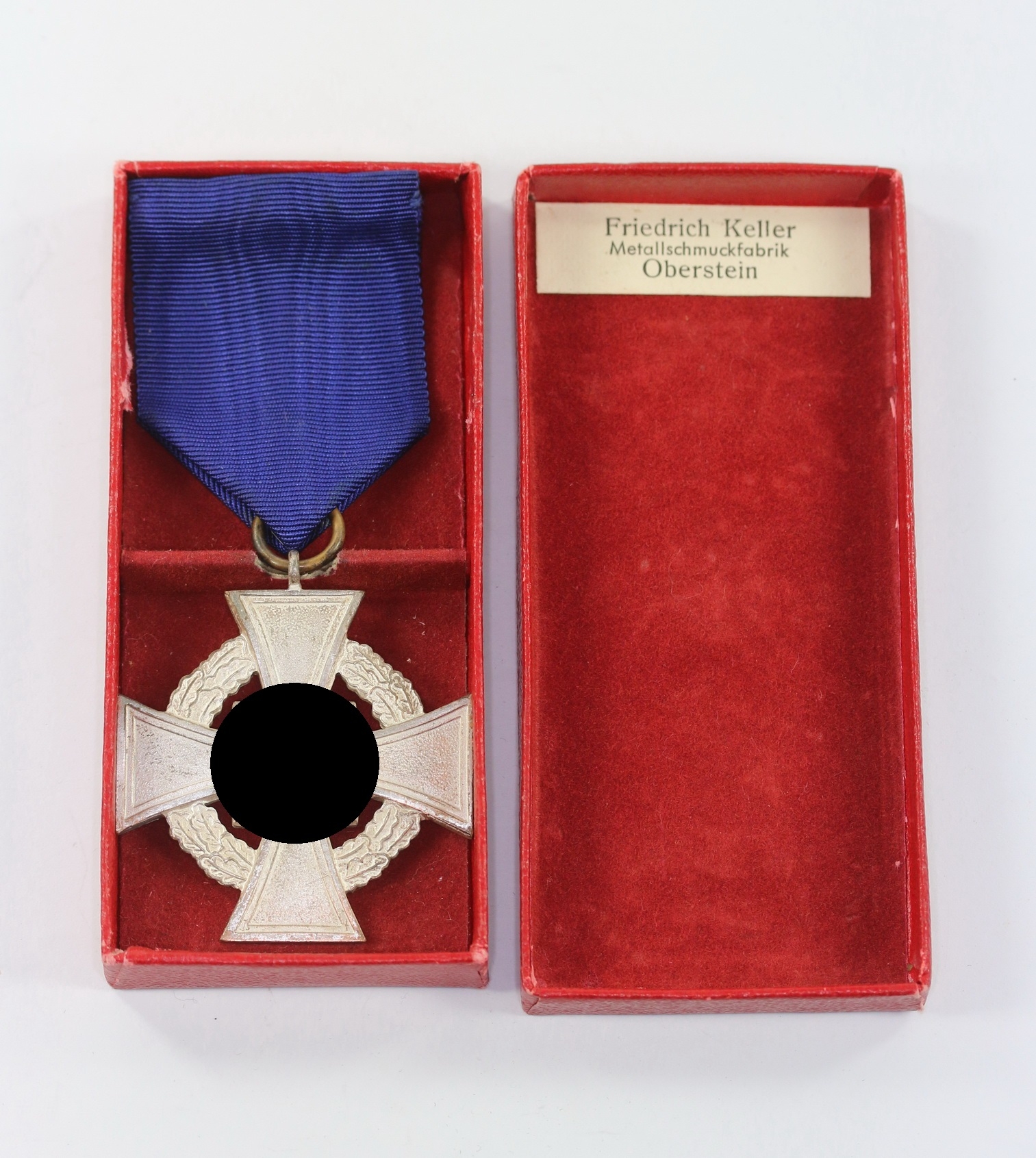 treudienstehrenzeichen_in_silber_25_jahre_im_etui_friedrich_keller_1__1_1 Treudienstehrenzeichen in Silber (25 Jahre), im Etui Friedrich Keller – Bild 1