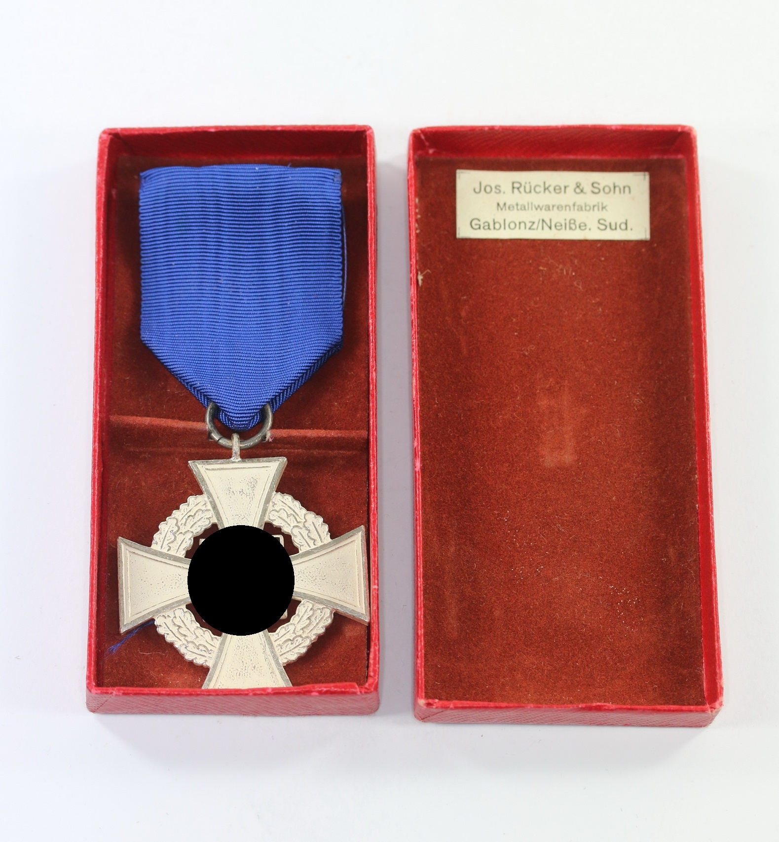 treudienstehrenzeichen_in_silber_25_jahre_im_etui_rueckert_sohn_1__1 Treudienstehrenzeichen in Silber (25 Jahre), im Etui Rückert & Sohn – Bild 1