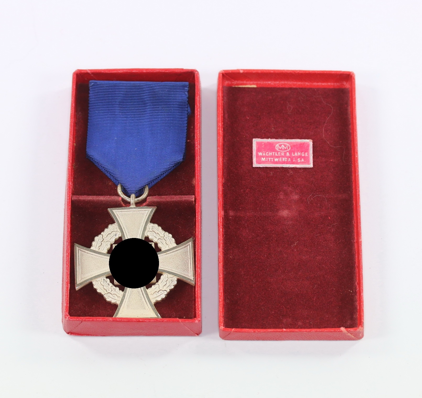 treudienstehrenzeichen_in_silber_25_jahre_im_etui_w_chtler_lange_1__1_1 Treudienstehrenzeichen in Silber (25 Jahre), im Etui, Wächtler & Lange Miiweide i. SA. – Bild 1