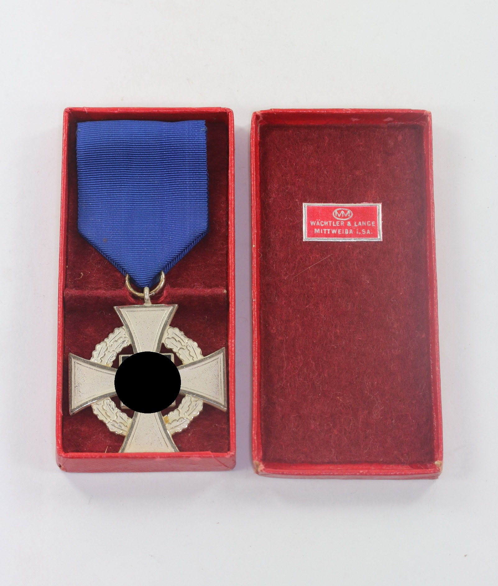  Treudienstehrenzeichen in Silber (25 Jahre), im Etui, Wächtler & Lange Miiweide i. SA. – Bild 1
