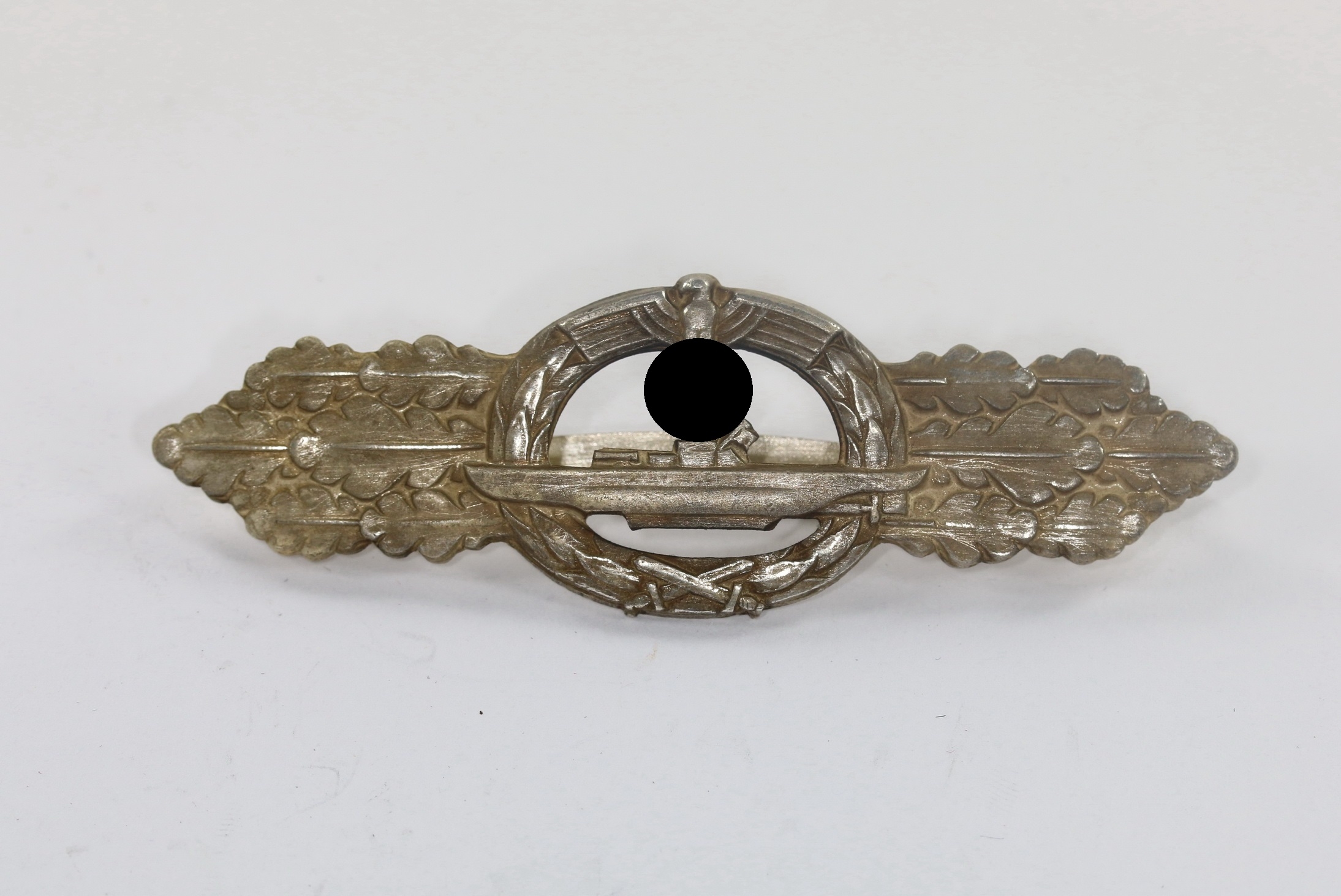  U-Boot Frontspange in Silber 1. Form (!), Hst. Schwerin Berlin SW 68 – Bild 1
