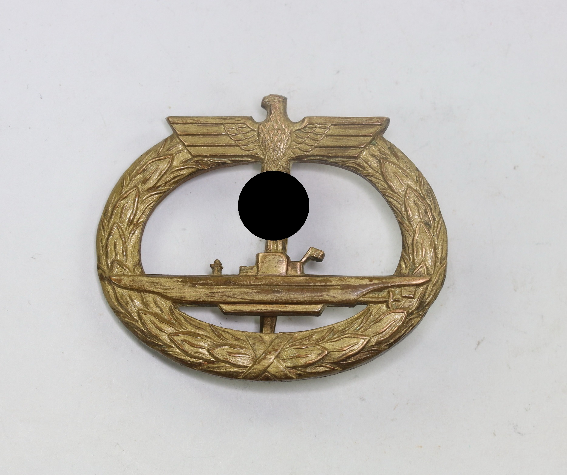 U-Bootskriegsabzeichen 1939, Otto Schickle, Typ 2.2. (Buntmetall) – Bild 1