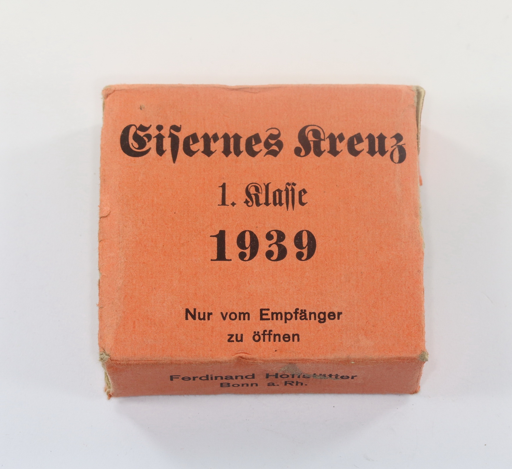 umkarton_eisernes_kreuz_1 Umkarton Eisernes Kreuz 1. Klasse 1939, Ferdinand Hoffstätter Bonn a. Rh. – Bild 1