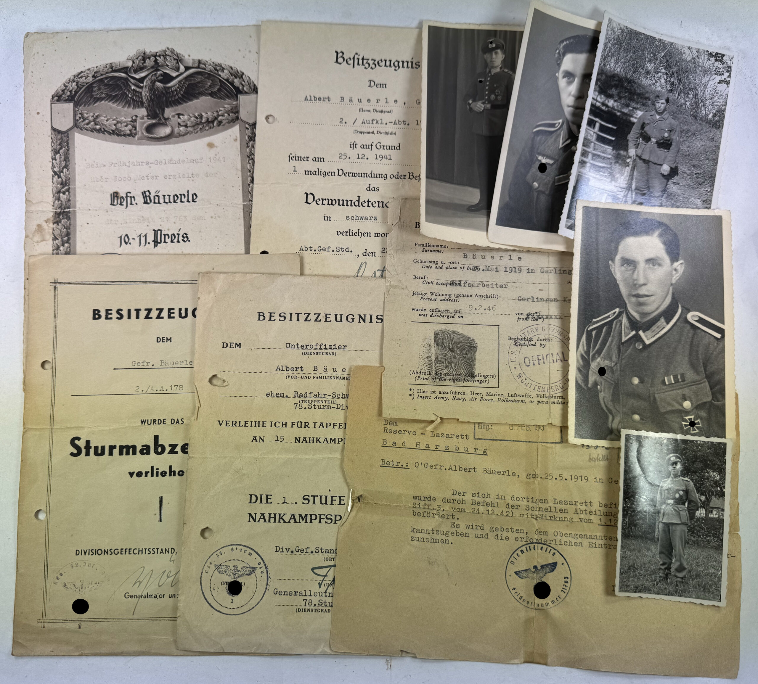 urkunden_gruppe_aufkl_rungsabteilung_178_78_sturmdivision_1__1 Urkunden Gruppe Aufklärungsabteilung 178 / 78, Sturm-Division – Bild 1