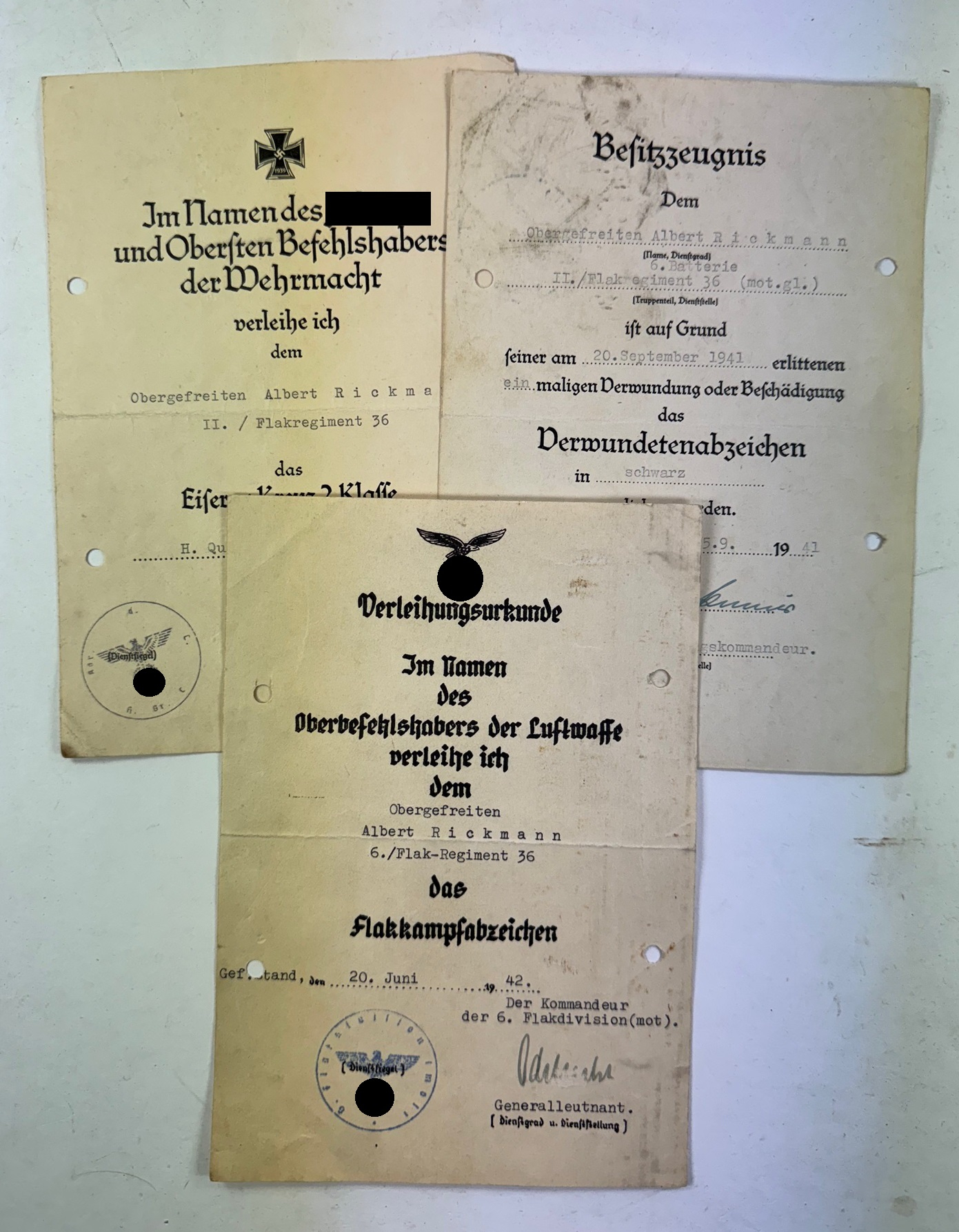 urkunden_gruppe_flak_flakregiment_36_1__1 Urkunden Gruppe Flak (Flakregiment 36) – Bild 1