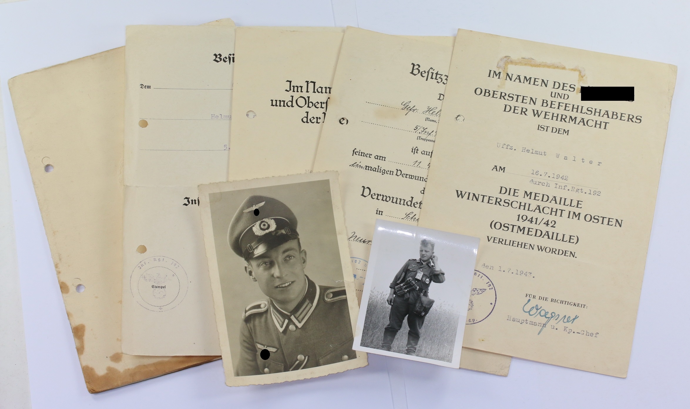 urkunden_gruppe_infanterie_regiment_192_1__1 Urkunden Gruppe Infanterie Regiment 192 – Bild 1