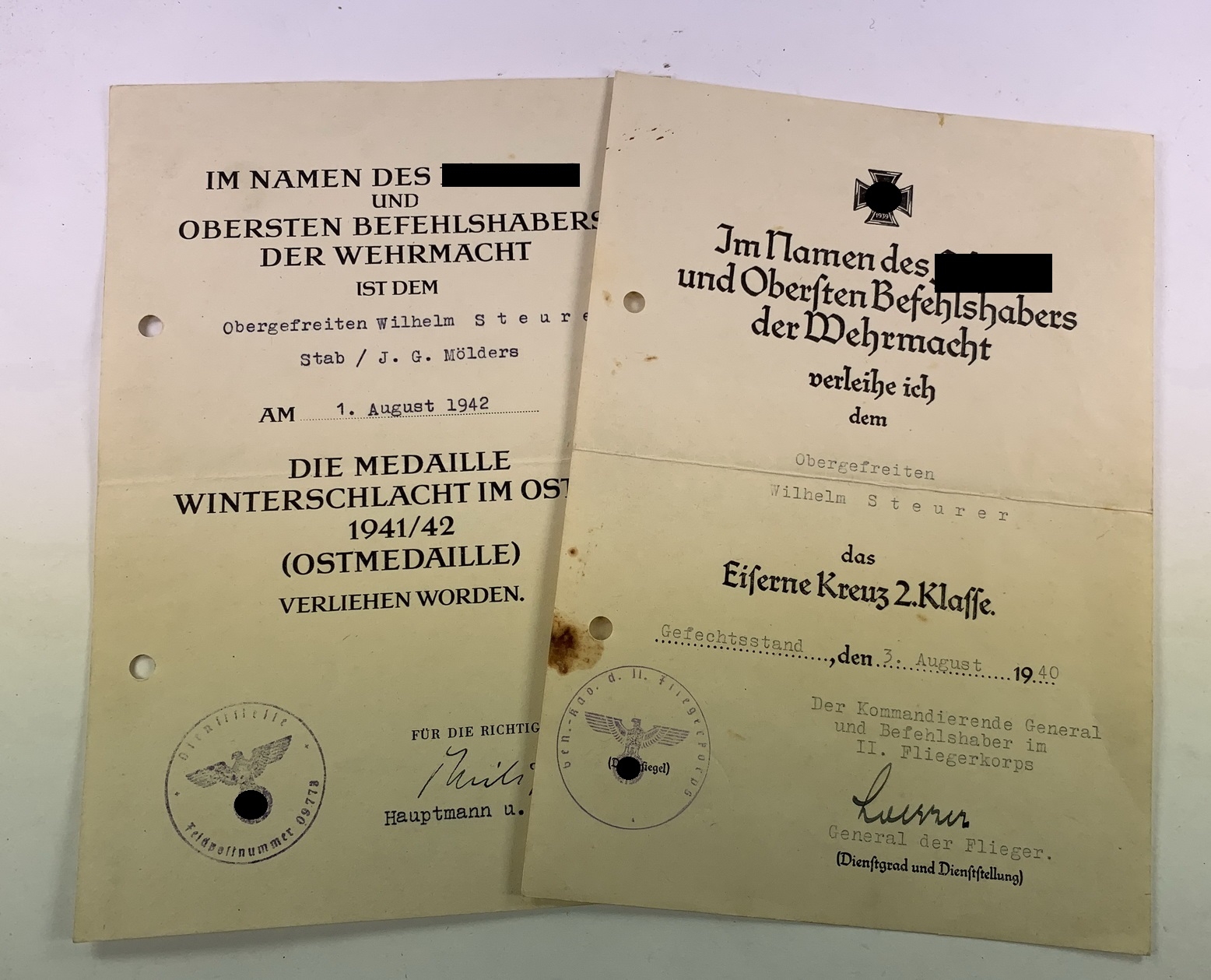 urkunden_gruppe_jagdgeschwader_m_lders_1__1 Urkunden Gruppe, Jagdgeschwader Mölders – Bild 1