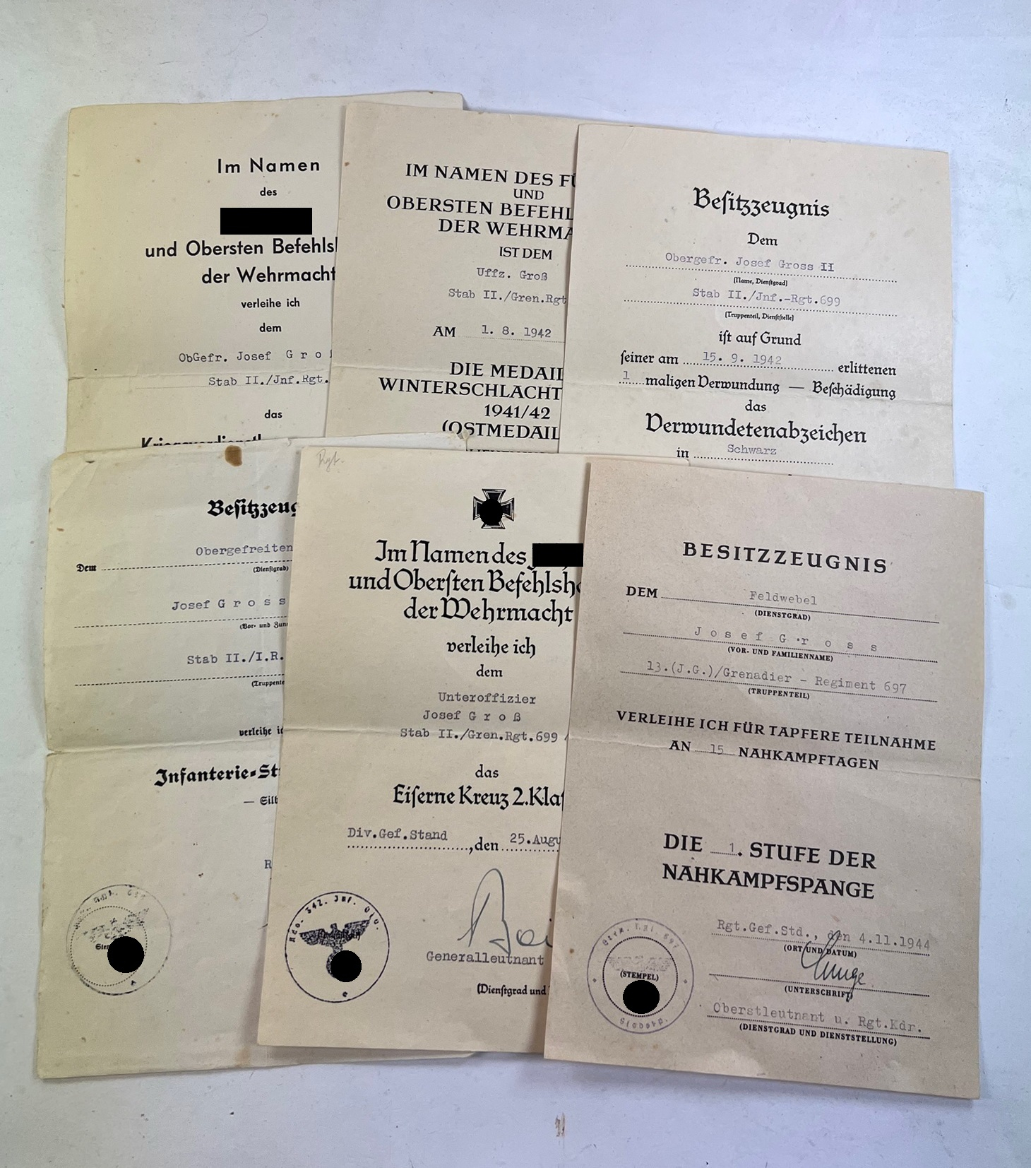 urkunden_gruppe_nahkampfspange_1__3 Urkunden Gruppe Nahkampfspange – Bild 1