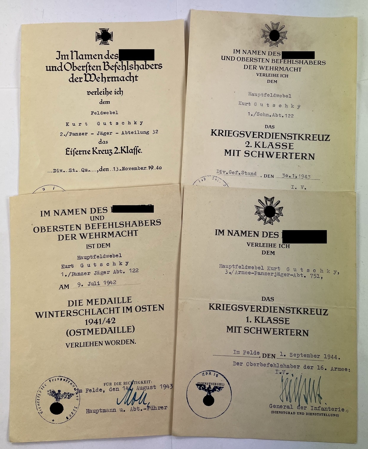 urkunden_gruppe_panzer_j_ger_1__1 Urkunden Gruppe Panzer Jäger – Bild 1