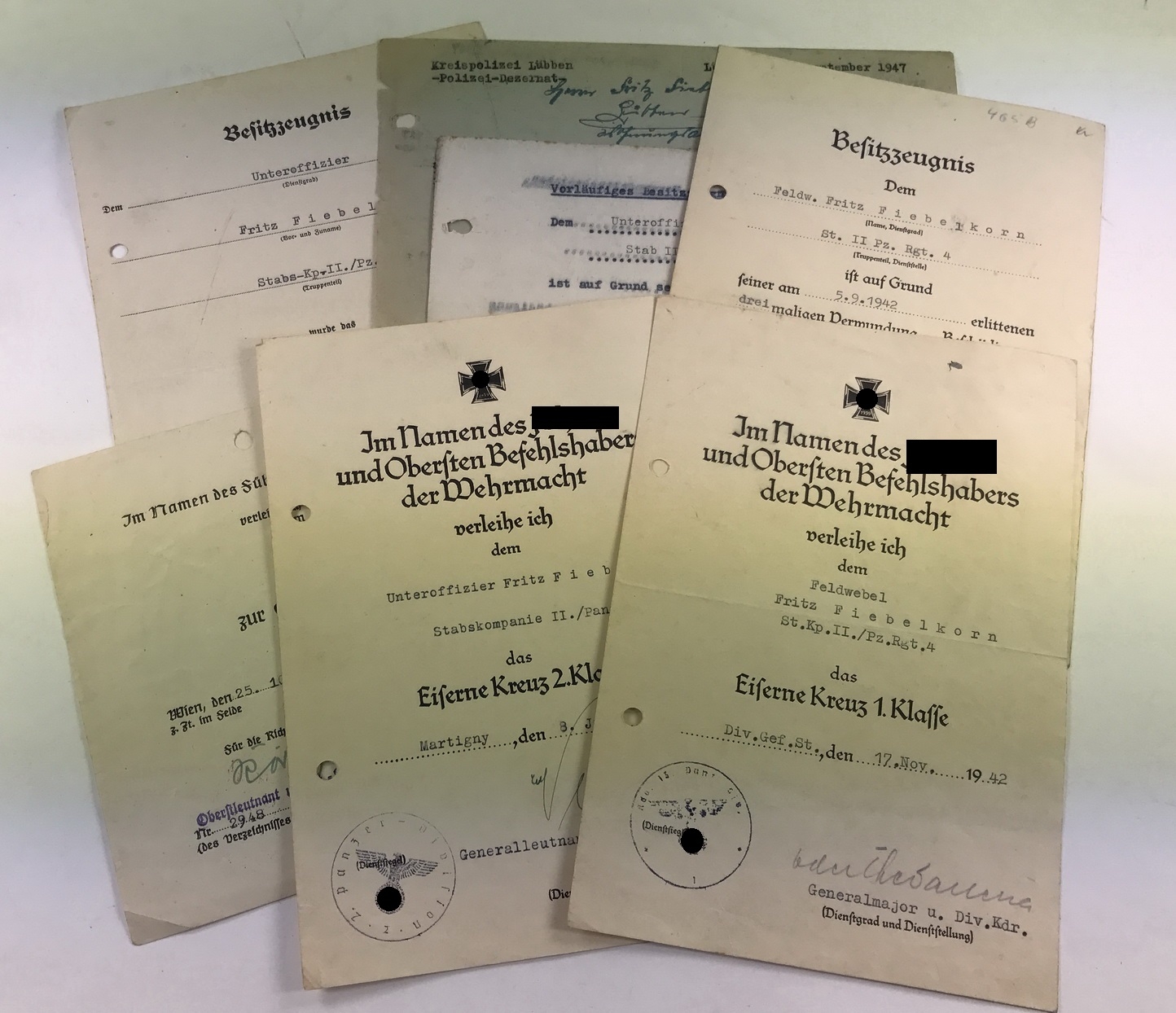 urkunden_gruppe_panzerregiment_4_1__1 Urkunden Gruppe Panzer-Regiment 4 – Bild 1