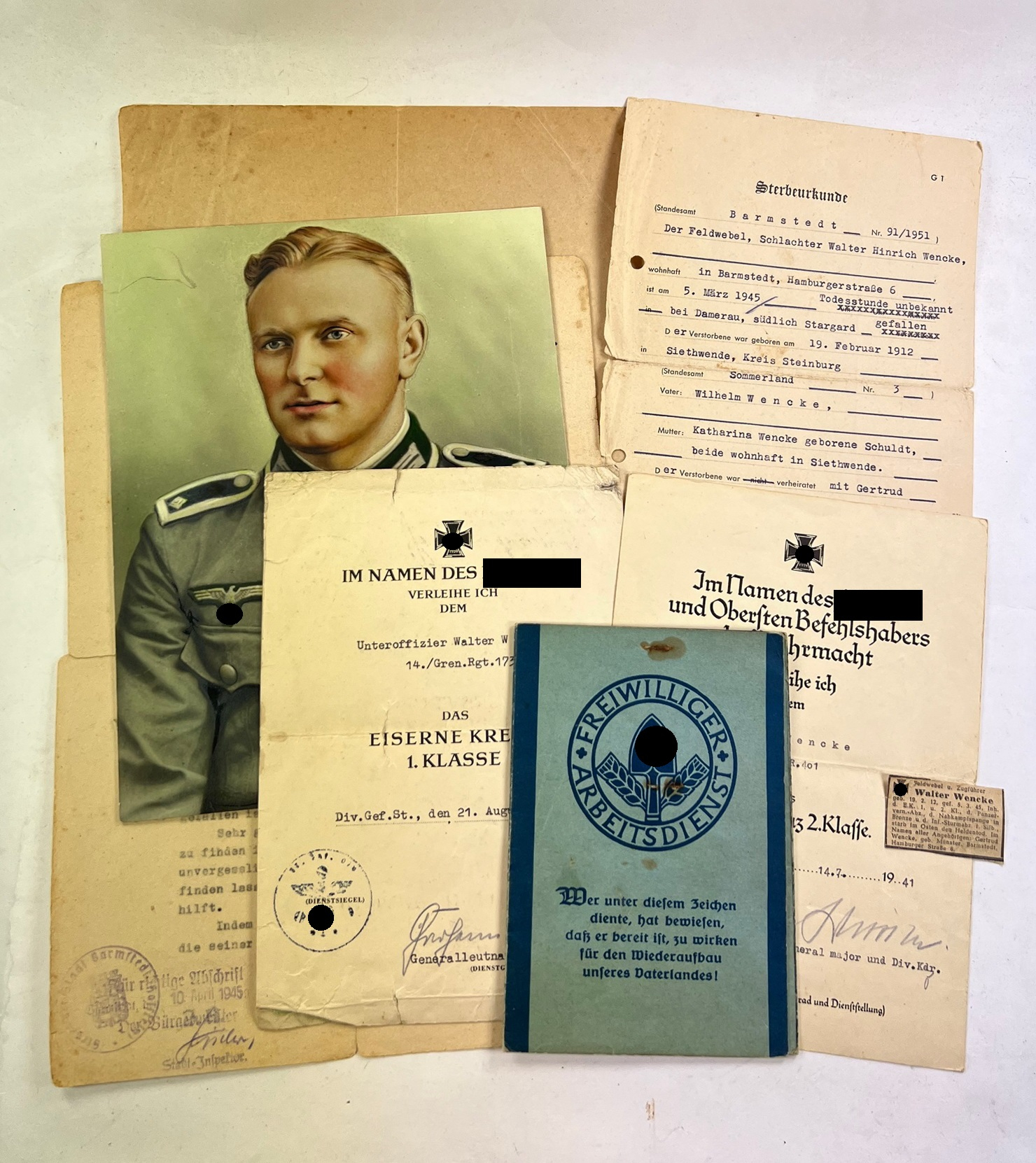 urkunden_nachlass_grenadier_1__1 Urkunden Nachlass Grenadier – Bild 1