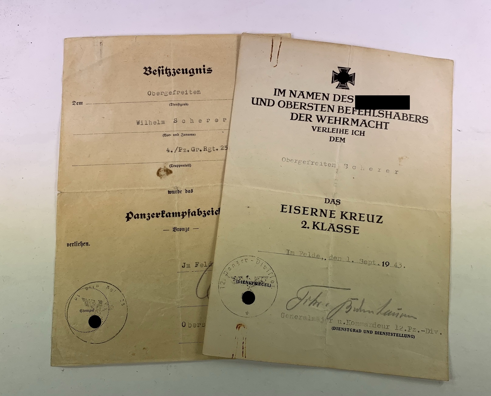 urkunden_panzergrenadier_1__1 Urkunden Panzergrenadier – Bild 1