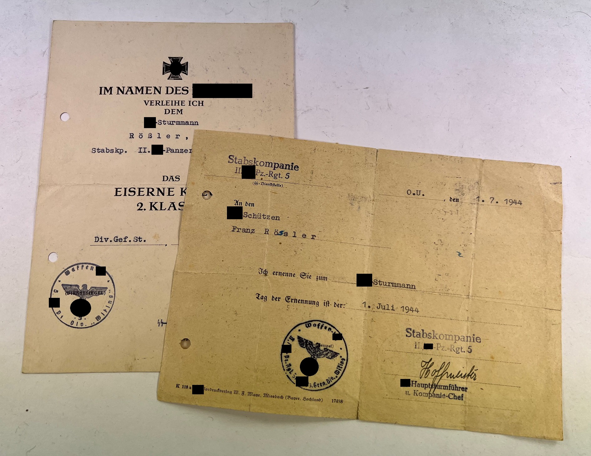 urkunden_waffen_ss_wiking_1__1 Urkunden Waffen SS Wiking – Bild 1