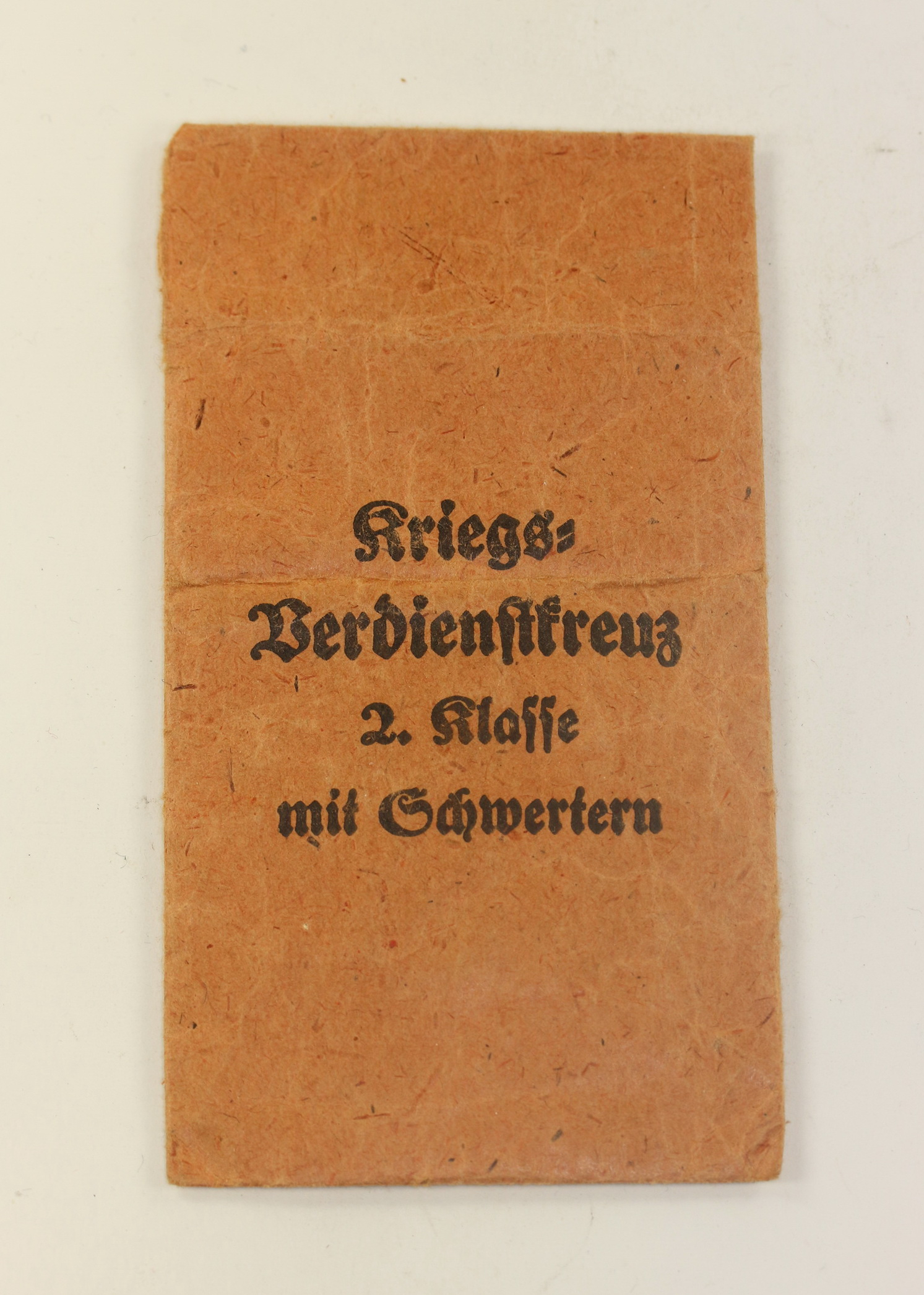 verleihungst_te_kriegsverdienstkreuz_2 Verleihungstüte Kriegsverdienstkreuz 2. Klasse mit Schwertern, E. Fred. Wiedmann Frankfurt a.Main - S10 – Bild 1