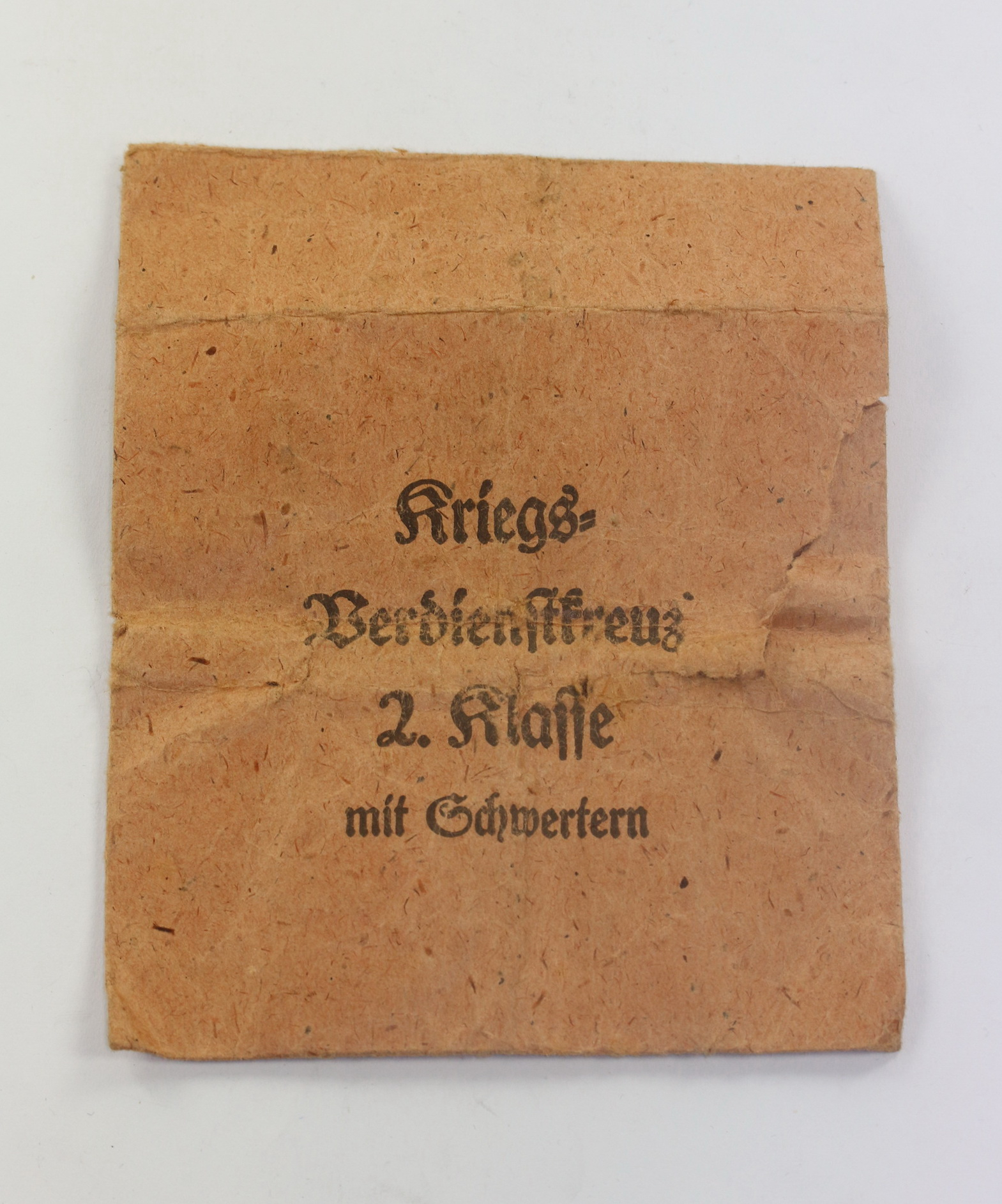 Verleihungstüte Kriegsverdienstkreuz 2. Klasse mit Schwertern, Karl Hansler Pforzheim – Bild 1