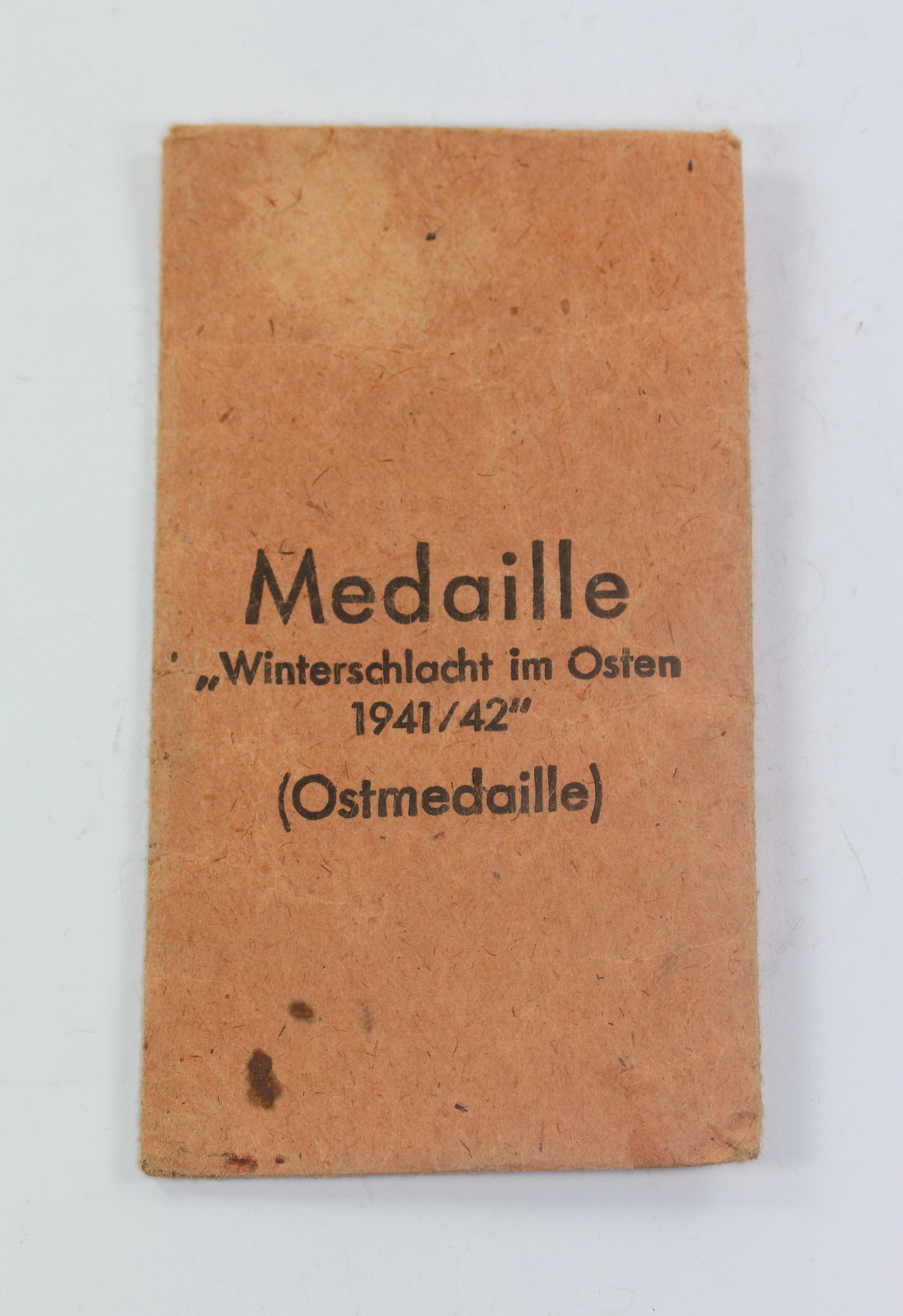 Verleihungstüte Medaille Winterschlacht im Osten 1941/42, Friedrich Orth Wien 56 – Bild 1