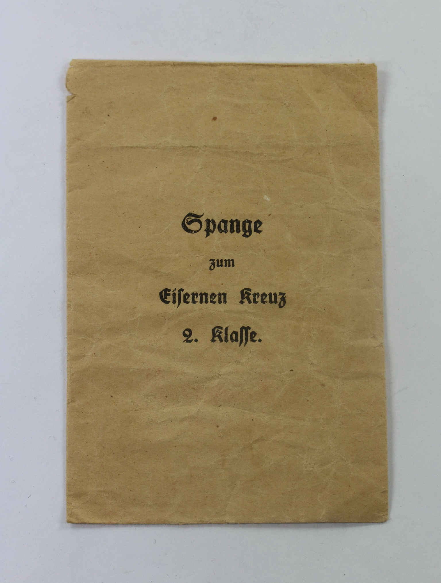 Verleihungstüte Spange zum Eisernen Kreuz 2. Klasse, Wilhelm Deumer Lüdenscheid – Bild 1