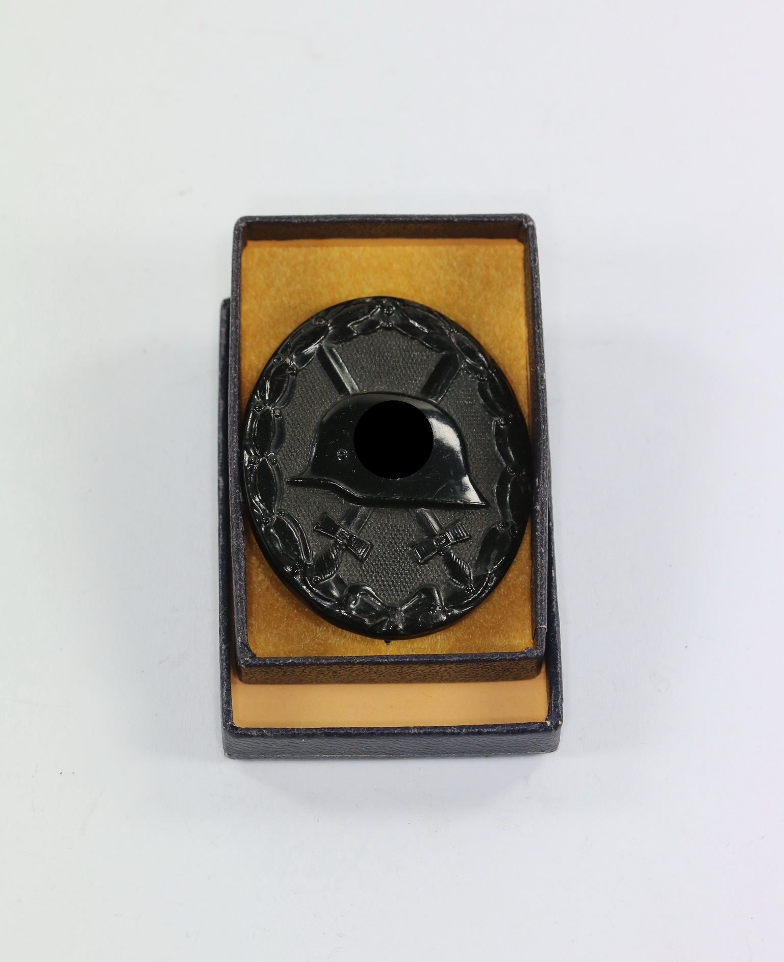 verwundetenabzeichen_in_schwarz_hst Verwundetenabzeichen in Schwarz, Hst. 113, in LDO Verkaufsschachtel – Bild 1