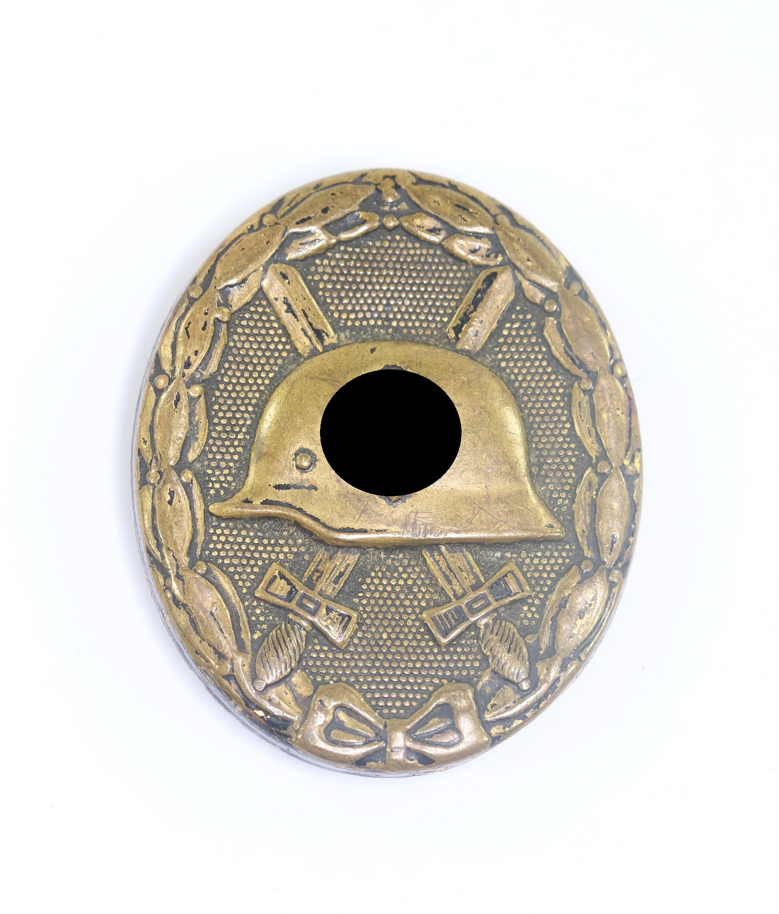 Verwundetenabzeichen in Schwarz, Hst. EH (Helm) (Eduard Hahn, Oberstein) – Bild 1