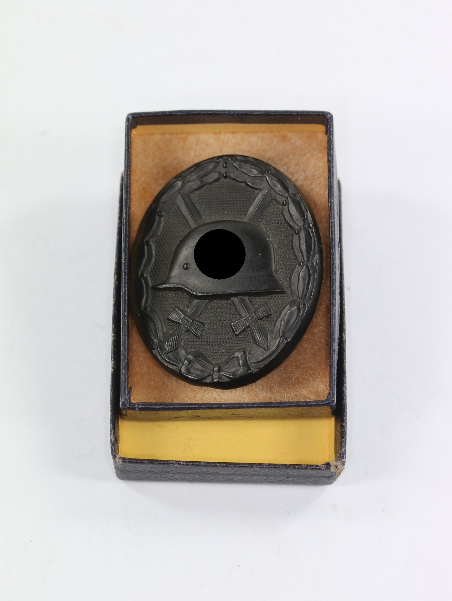 verwundetenabzeichen_in_schwarz_hst Verwundetenabzeichen in Schwarz, Hst. L/11, in LDO Verkaufsschachtel – Bild 1