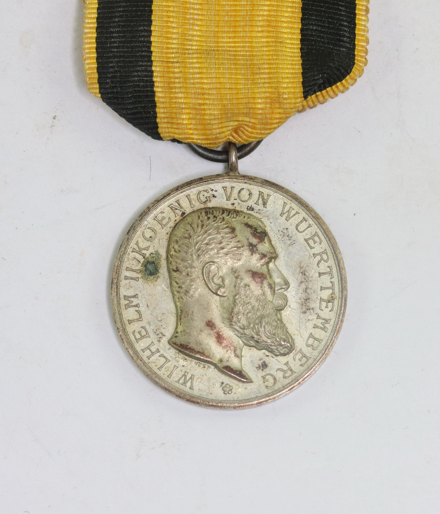  Württemberg, - Silberne Militärverdienstmedaille - Für Tapferkeit und Treue – Bild 1