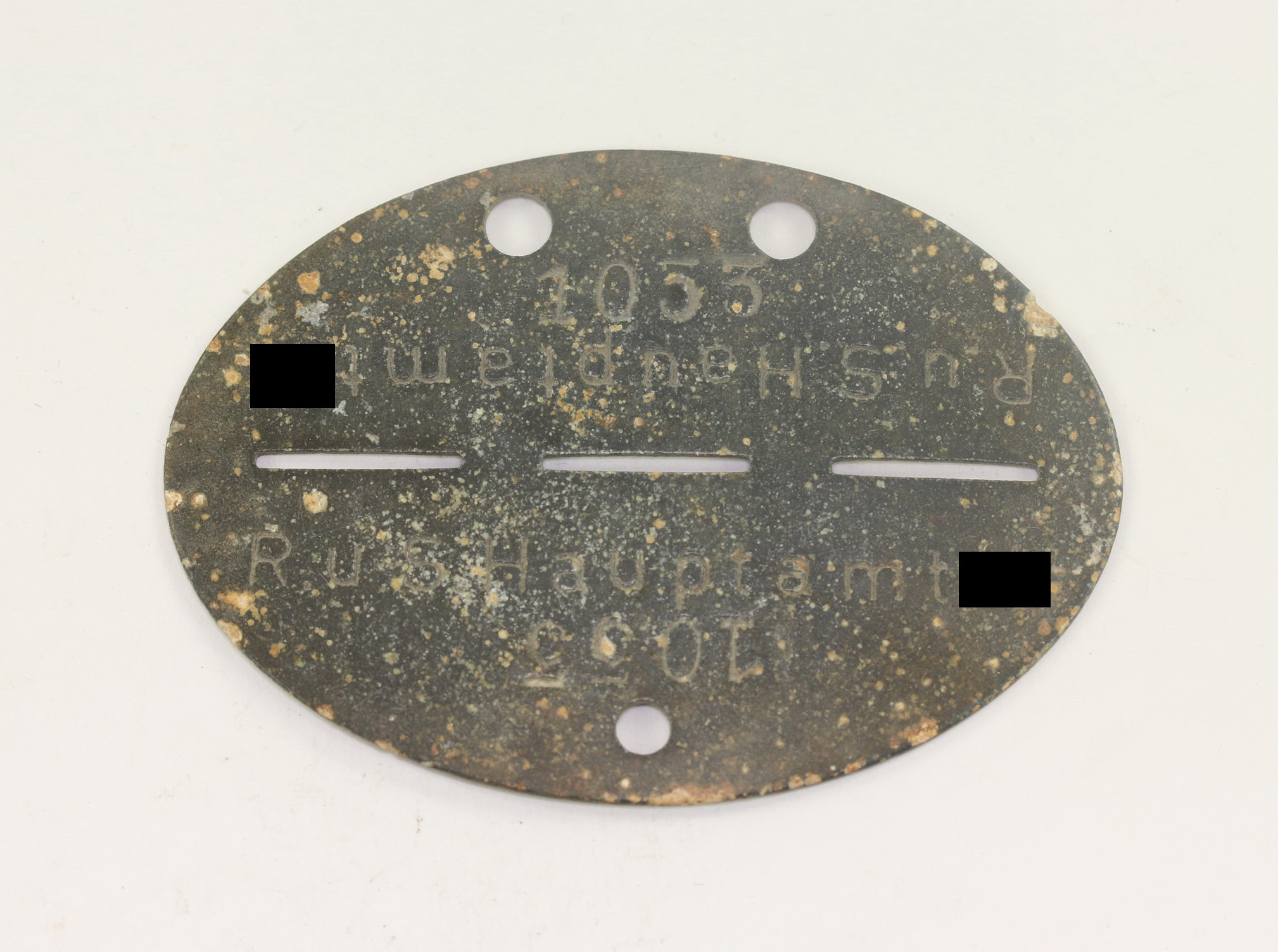 Waffen-SS, Erkennungsmarke R.u.S. Hauptamt SS (Rasse- und Siedlungsamt SS) – Bild 1