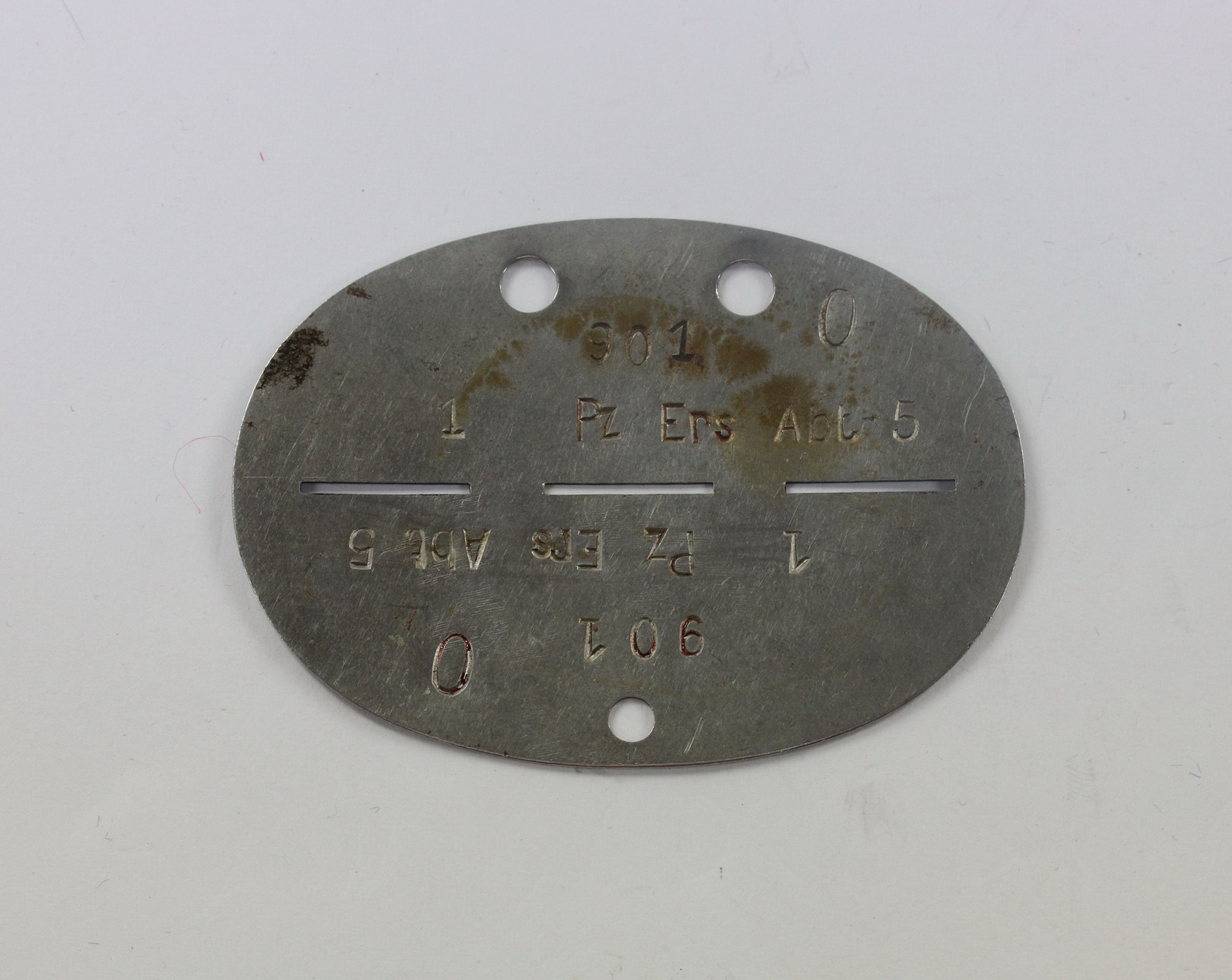 Wehrmacht Heer, Erkennungsmarke 1. Kompanie Panzer Ersatz Abteilung 5 (1 Pz Ers Abt 5) – Bild 1