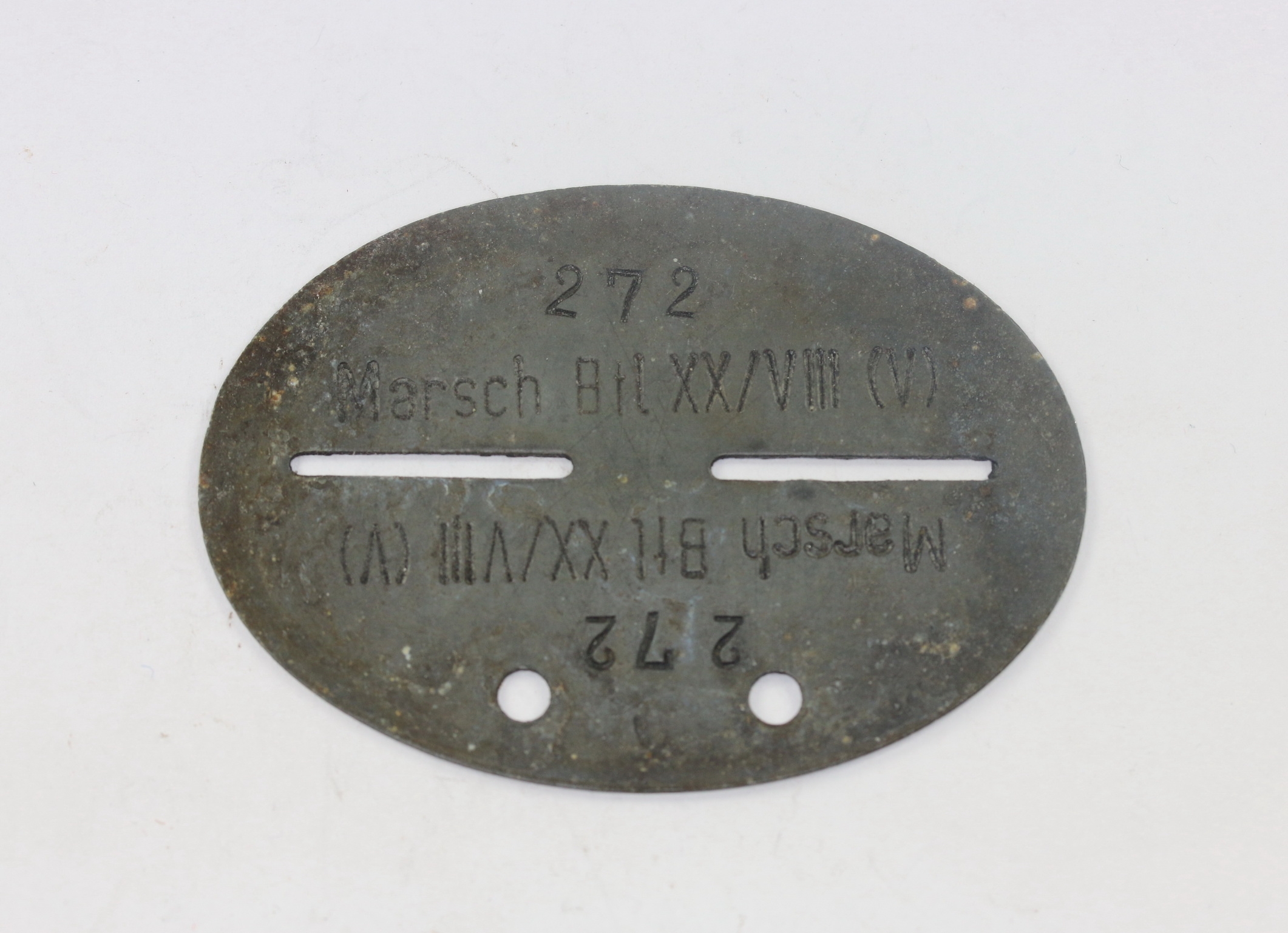 Wehrmacht Heer, Erkennungsmarke Marsch Bataillone  XX/VIII (V) – Bild 1