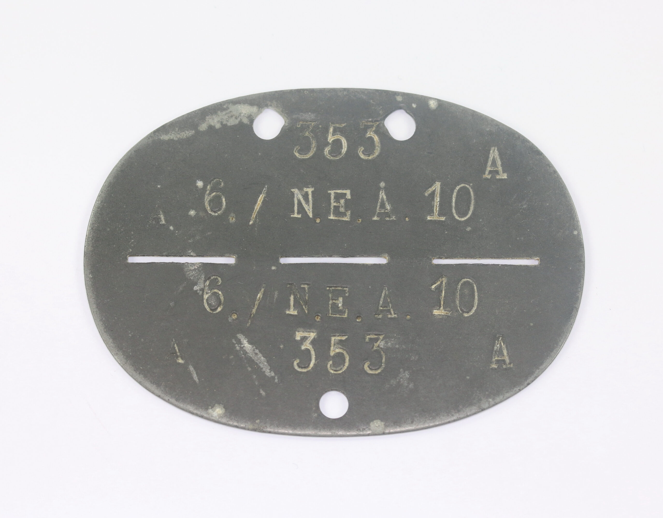 Wehrmacht Heer, Erkennungsmarke Nachrichten Ersatz Abteilung 10 (N.E.A. 10) – Bild 1