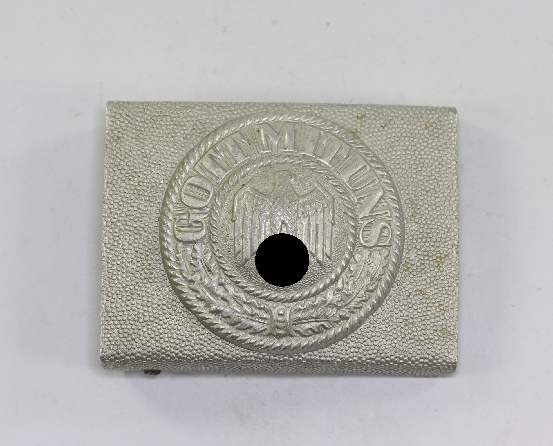 Wehrmacht Heer, Koppelschloss für Mannschaften, Hst. OLC, Gott Mit Uns (Aluminium) – Bild 1