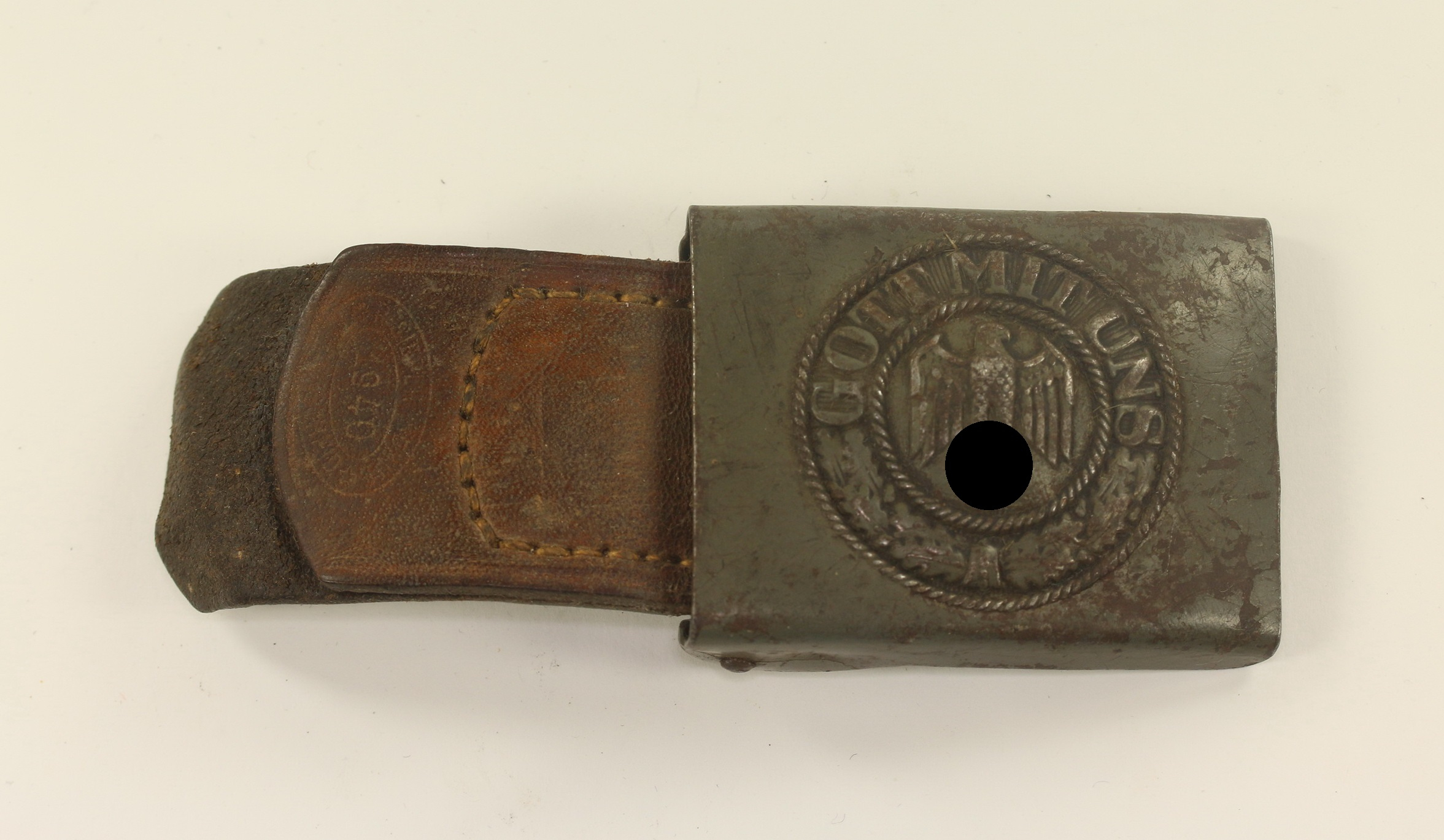 Wehrmacht Heer, Koppelschloss für Mannschaften, Hst. R.S.&S., Stahl – Bild 1