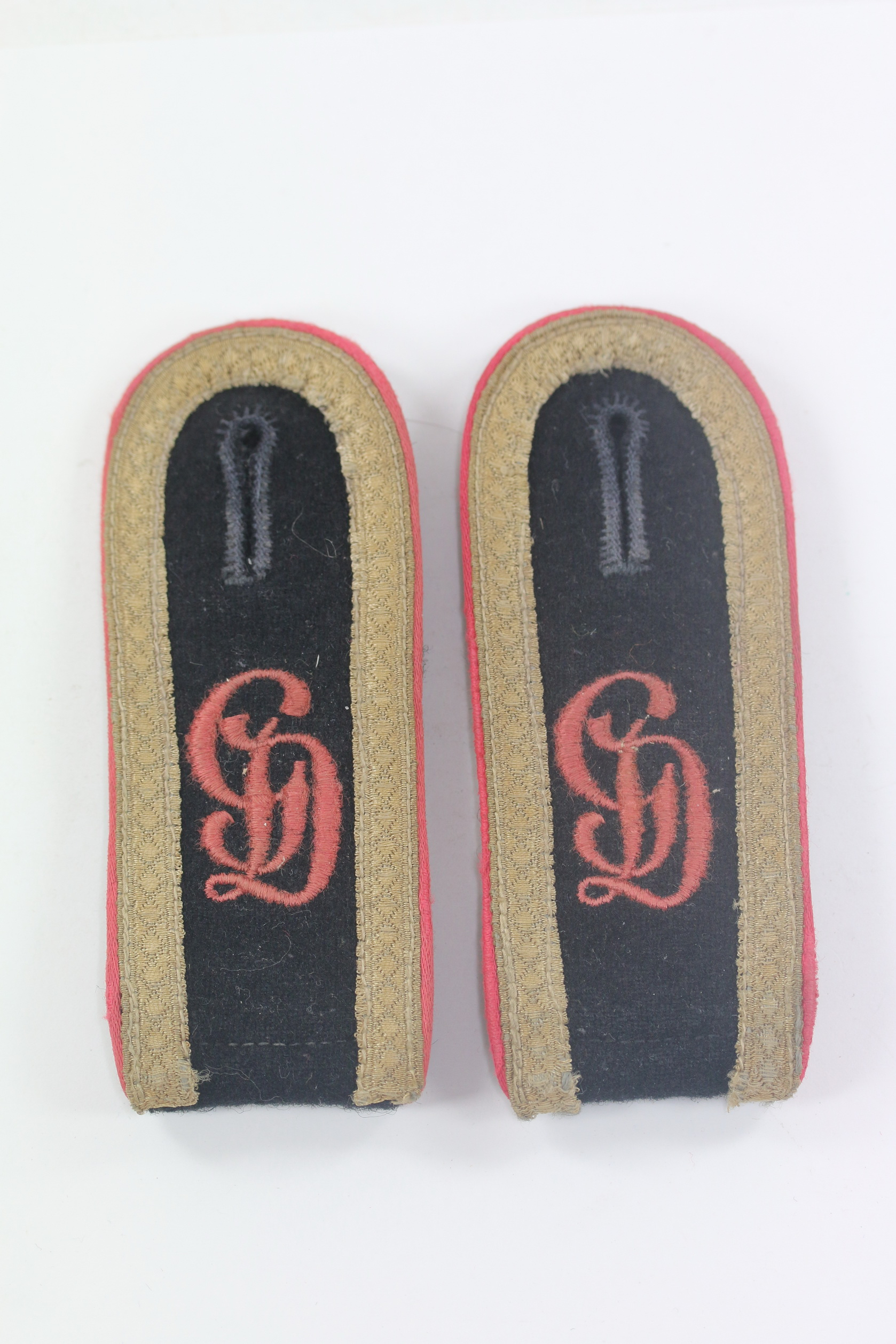 Wehrmacht Heer, Paar Schulterklappen Großdeutschland (GD), für einen Panzer Unteroffizier (Schwarze Sonderbekleidung) – Bild 1